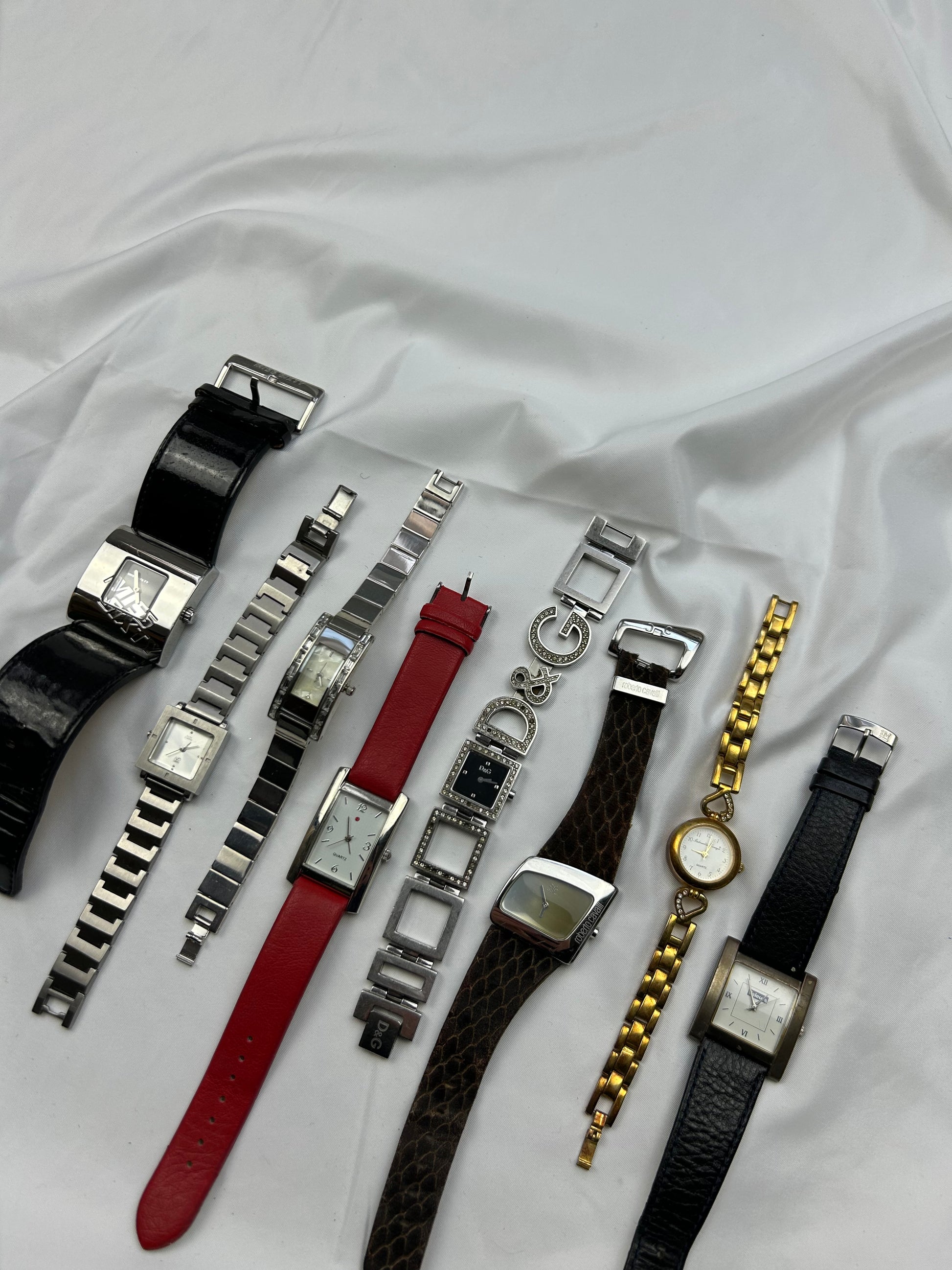Vintage stainless steel silver jewelry watch