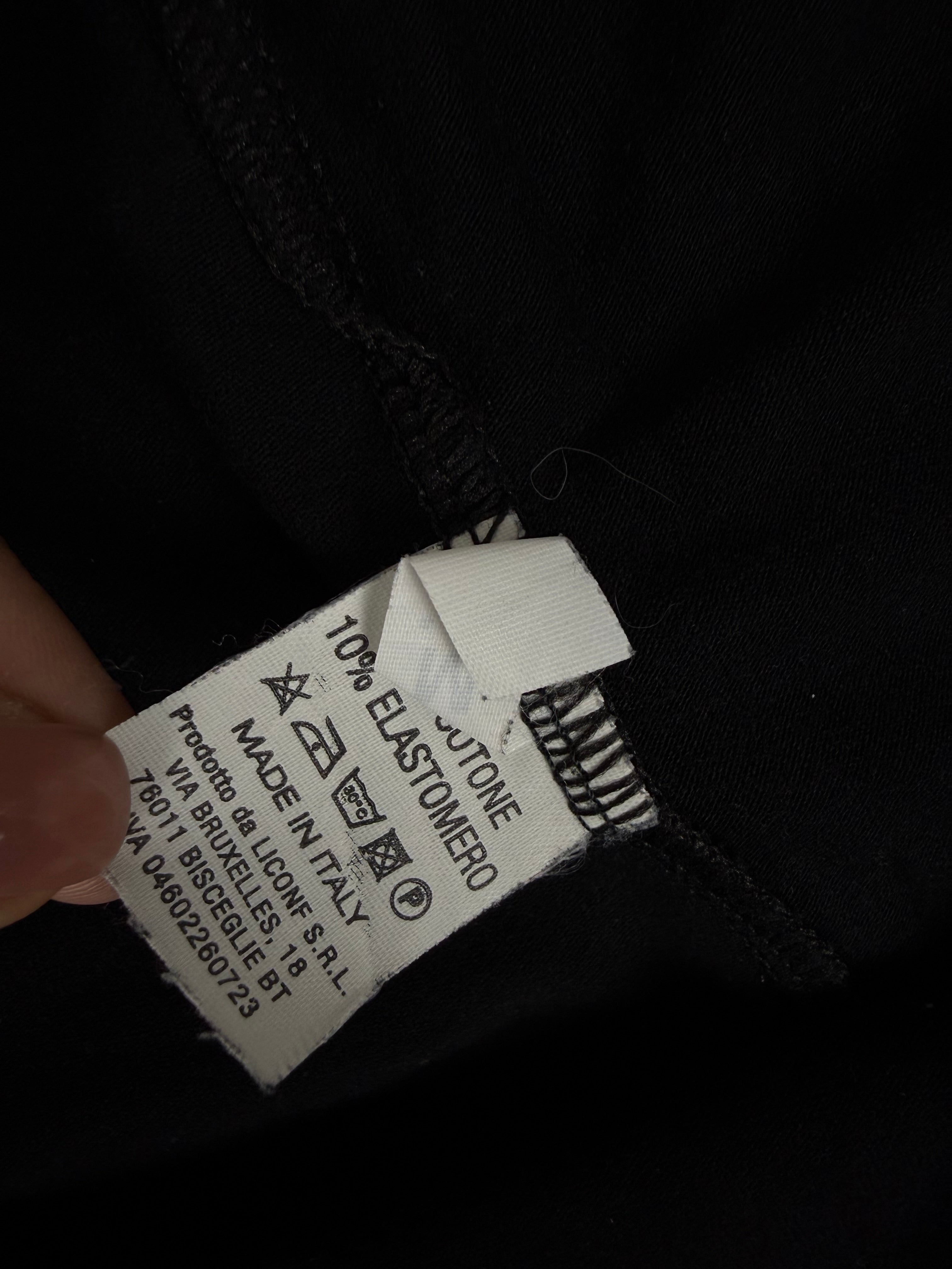 Black cotton activewear low rise mini short (S)
