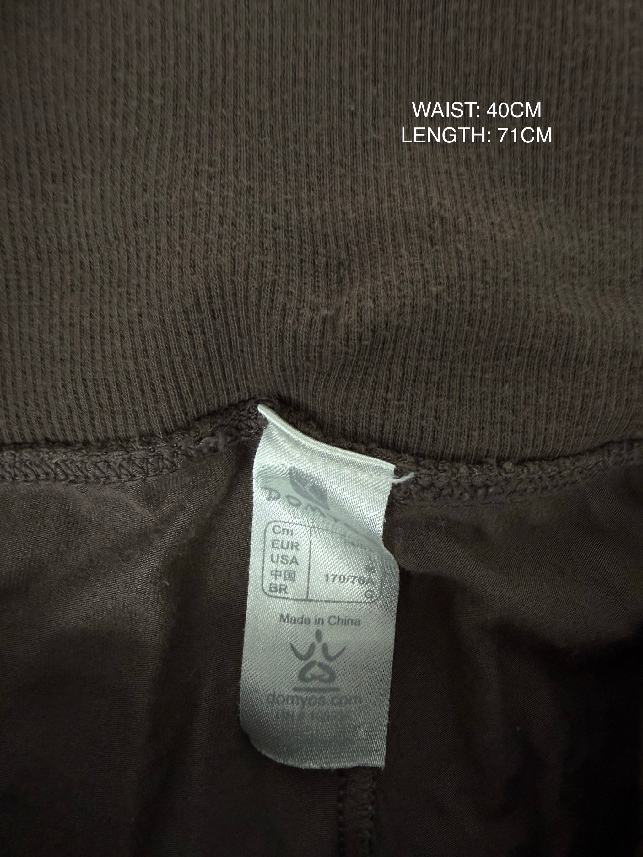 Brown low waist activewear capri pants (L)