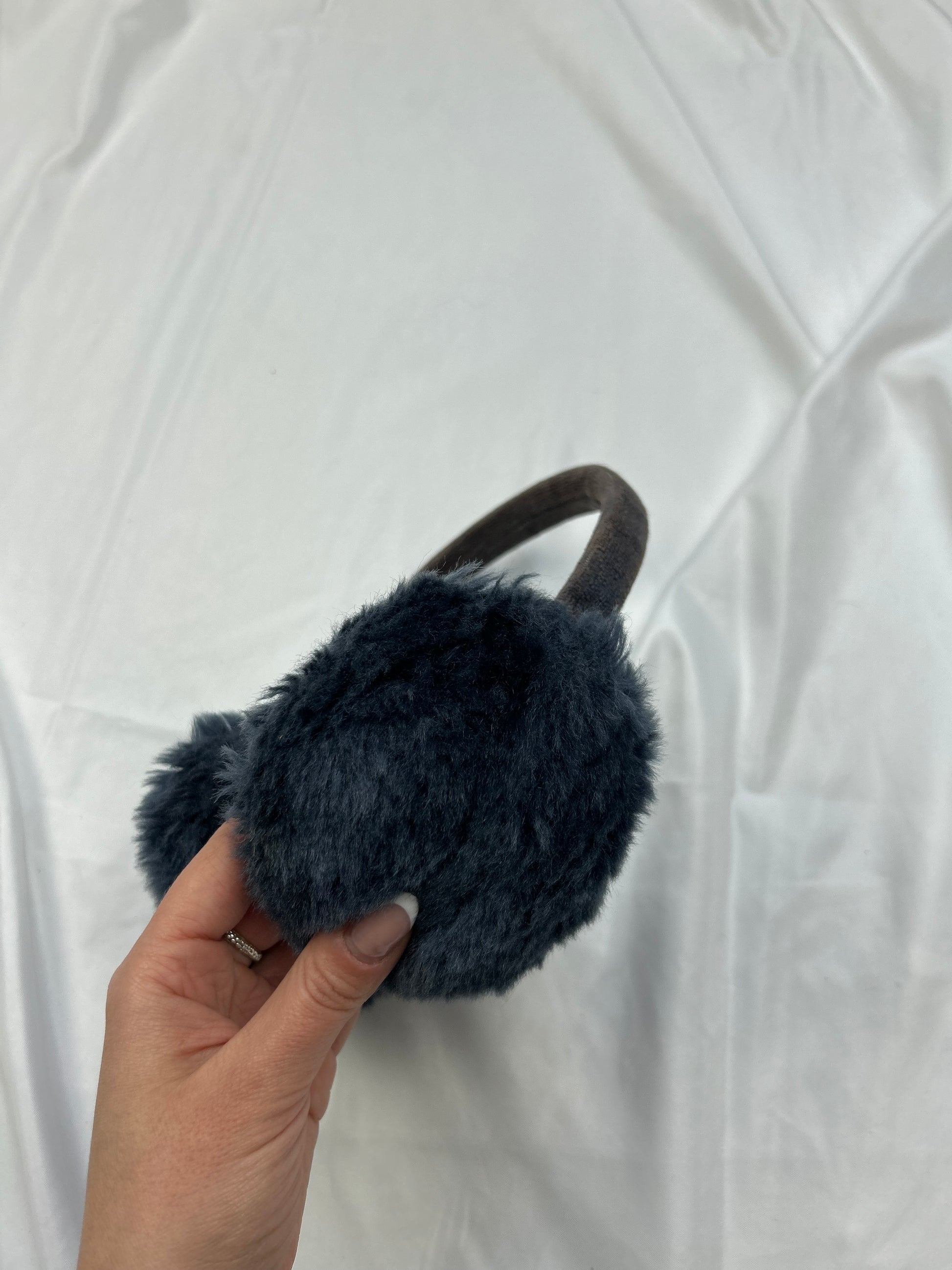 Grey fluffy ear muffs