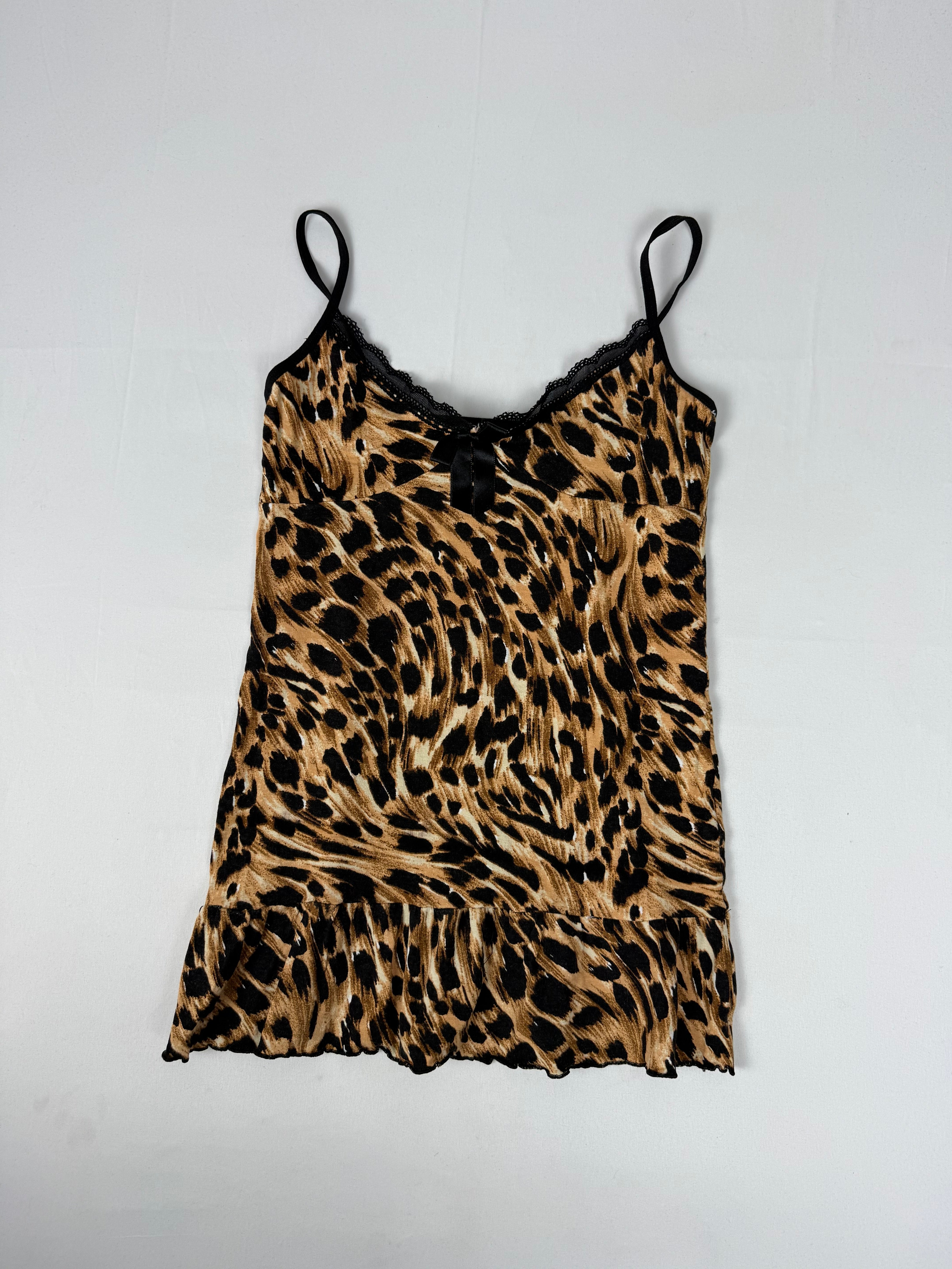 Beige animal print cami top (S/M)
