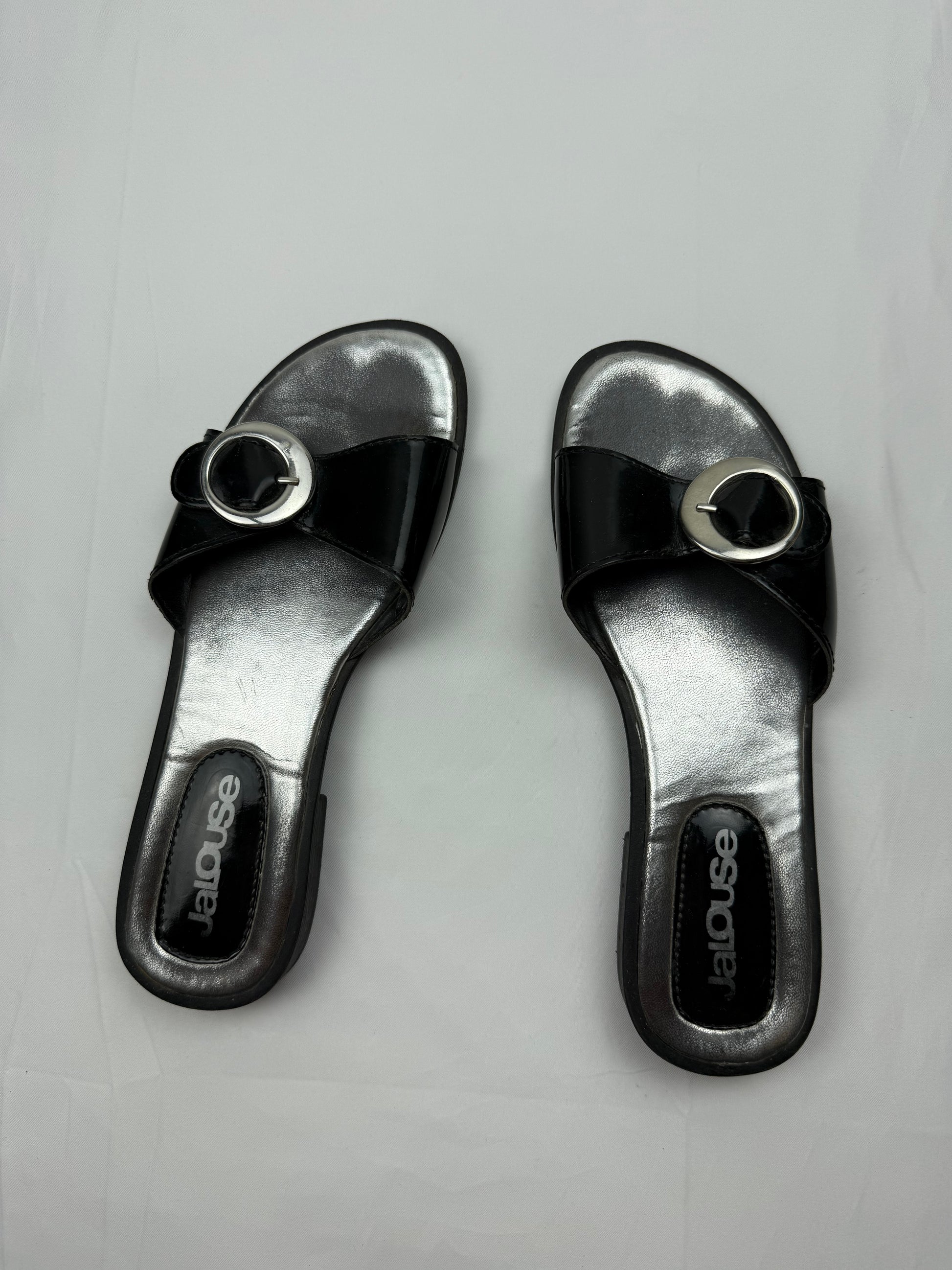 Black summer sandals shoes (39)