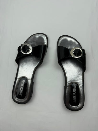 Black summer sandals shoes (39)