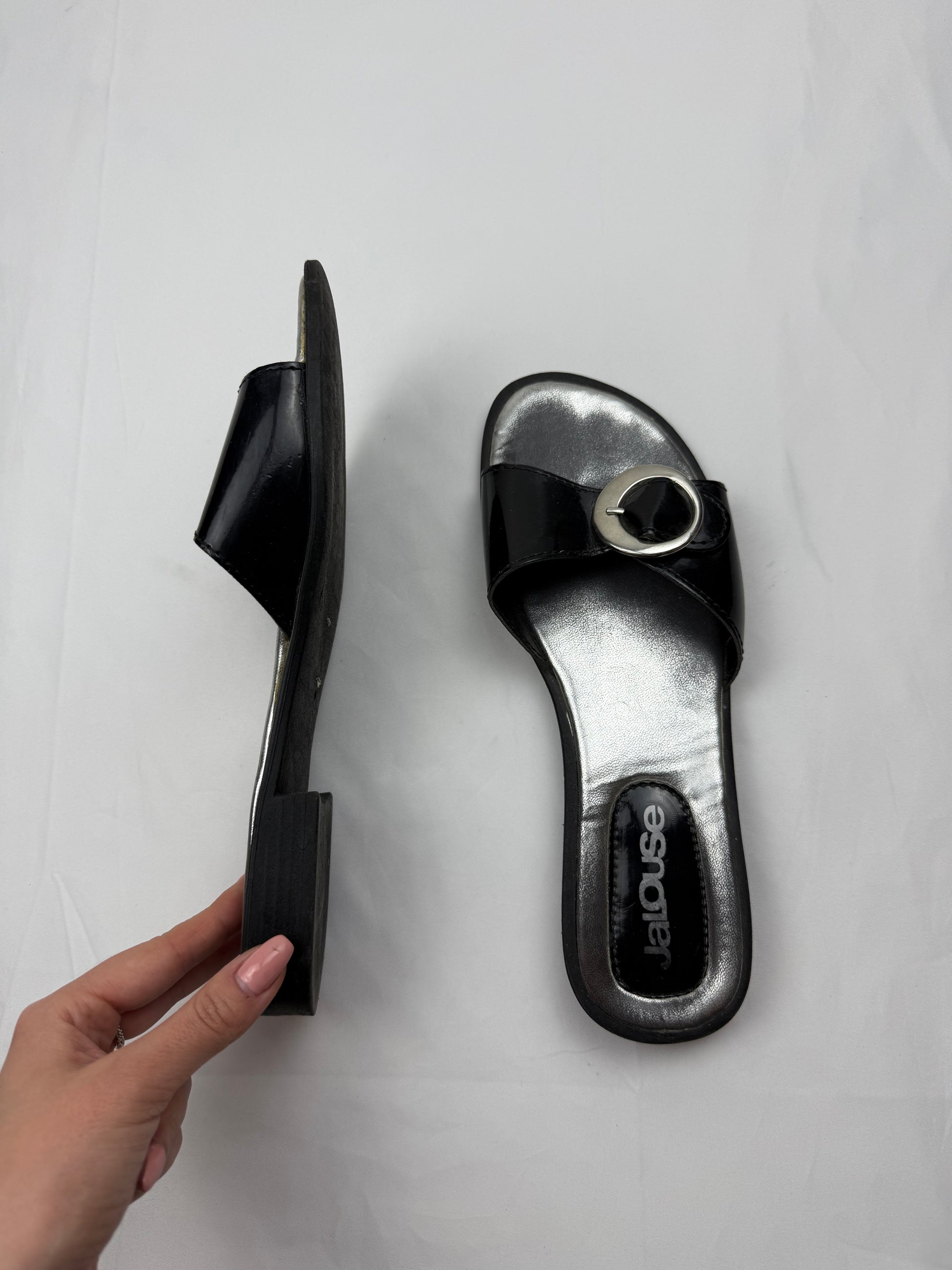 Black summer sandals shoes (39)