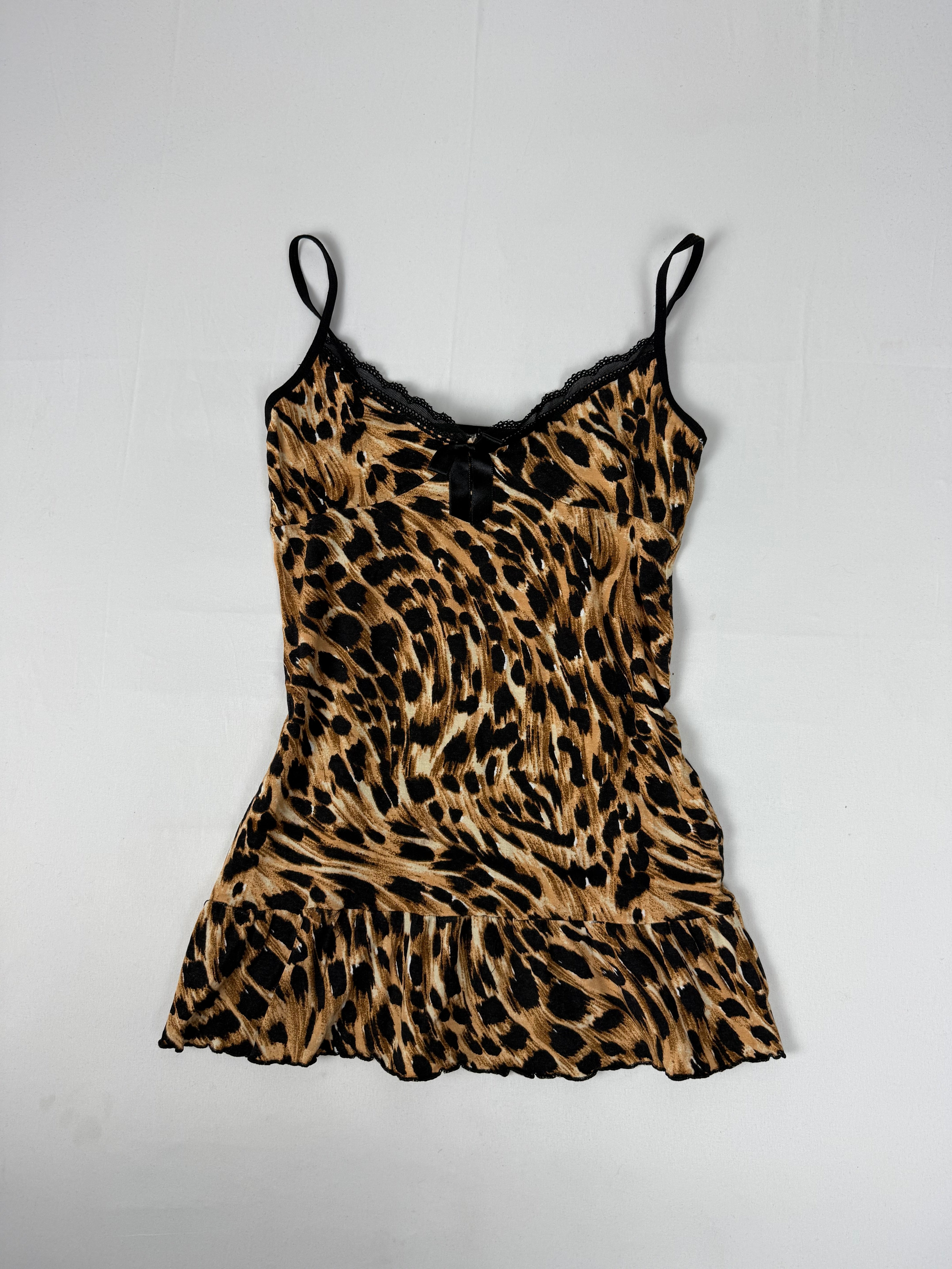 Beige animal print cami top (S/M)