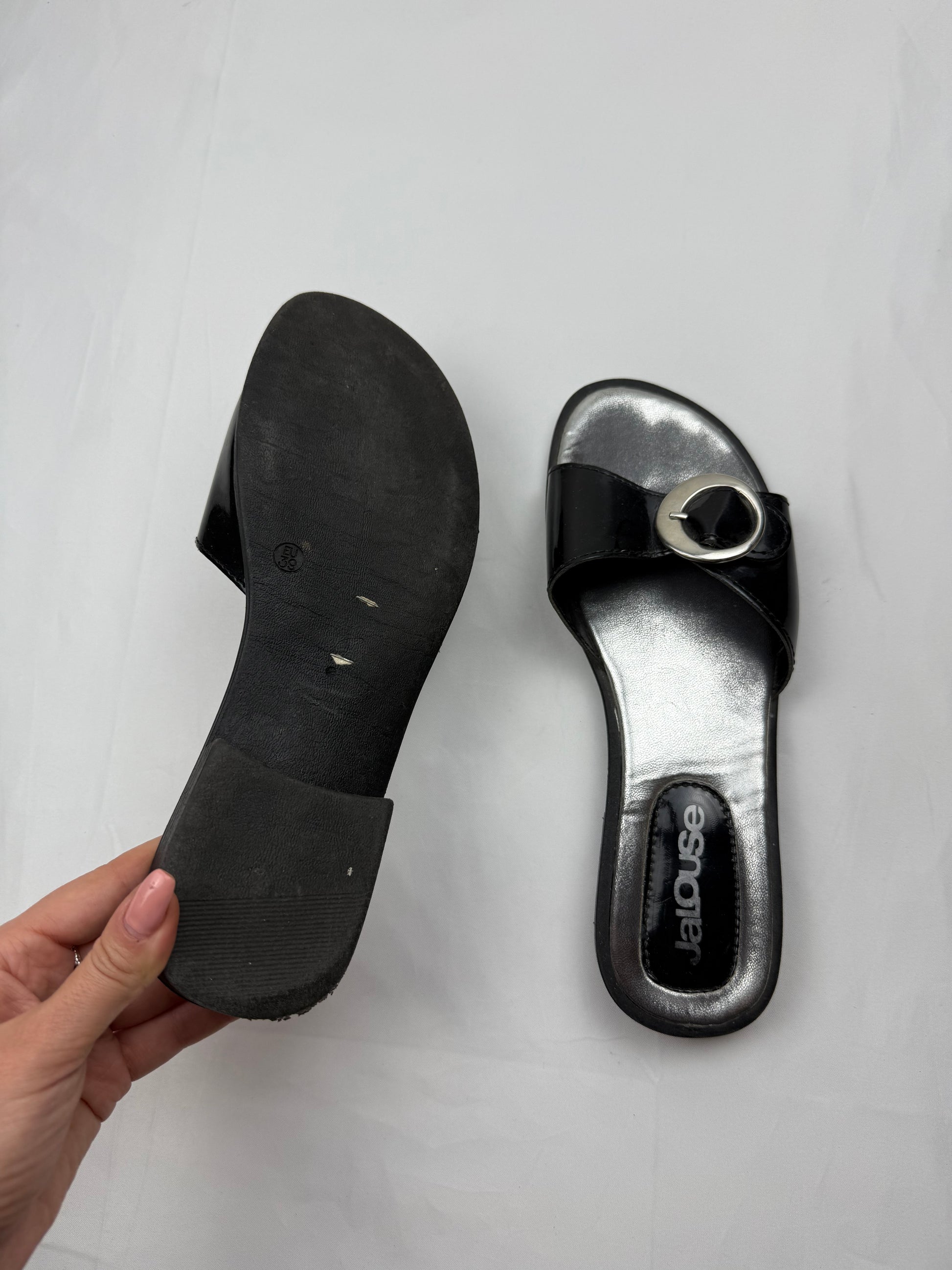 Black summer sandals shoes (39)