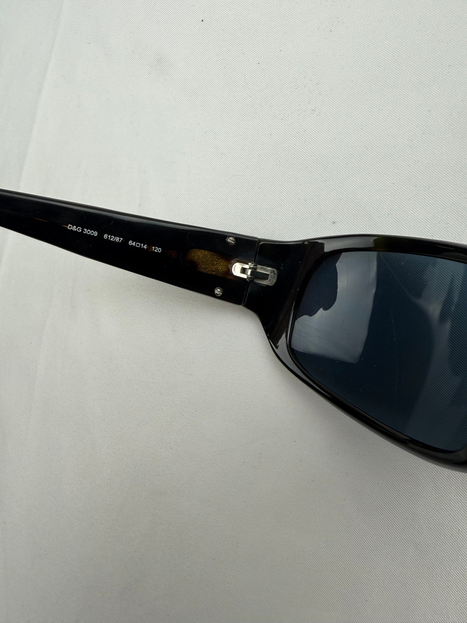Black 2000s logo sunglasses