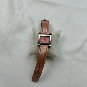 Vintage stainless steel silver pink jewelry watch