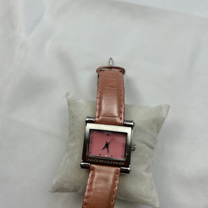 Vintage stainless steel silver pink jewelry watch