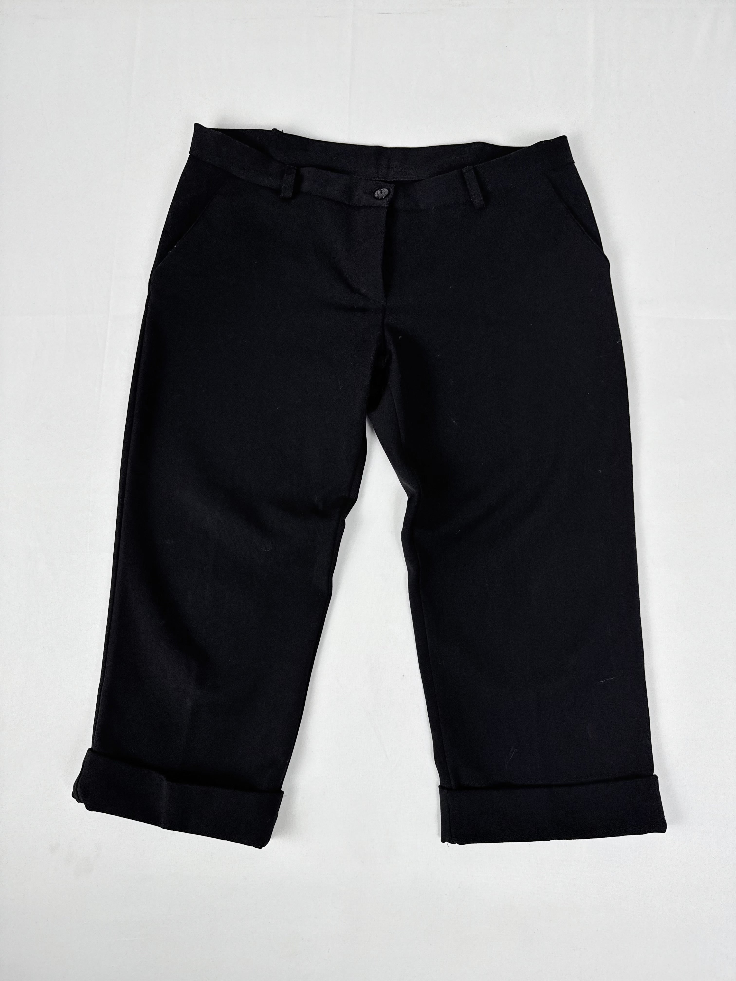 Black office low waist capri pants (M)
