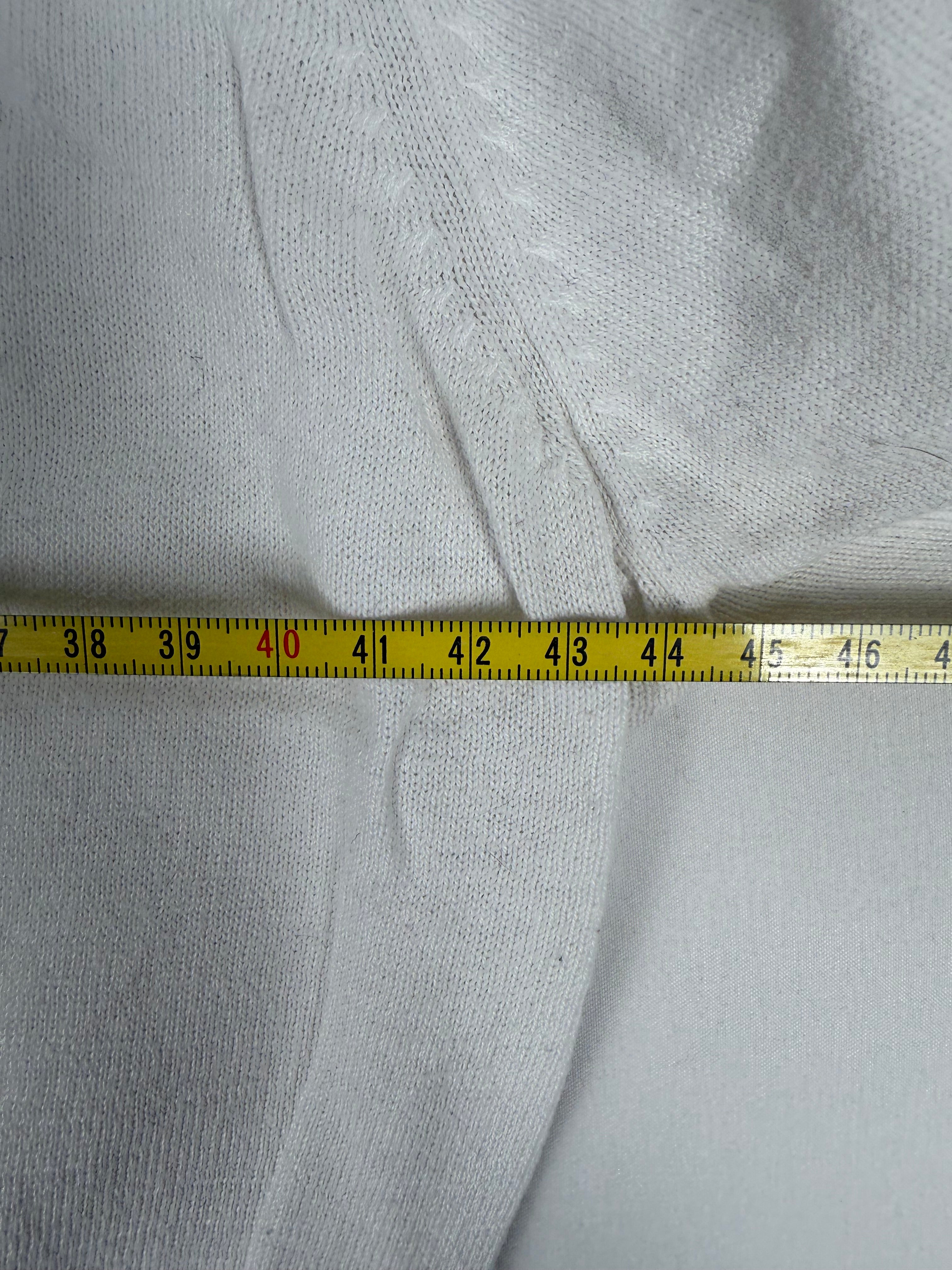 White 100% cotton zip up jumper (M)