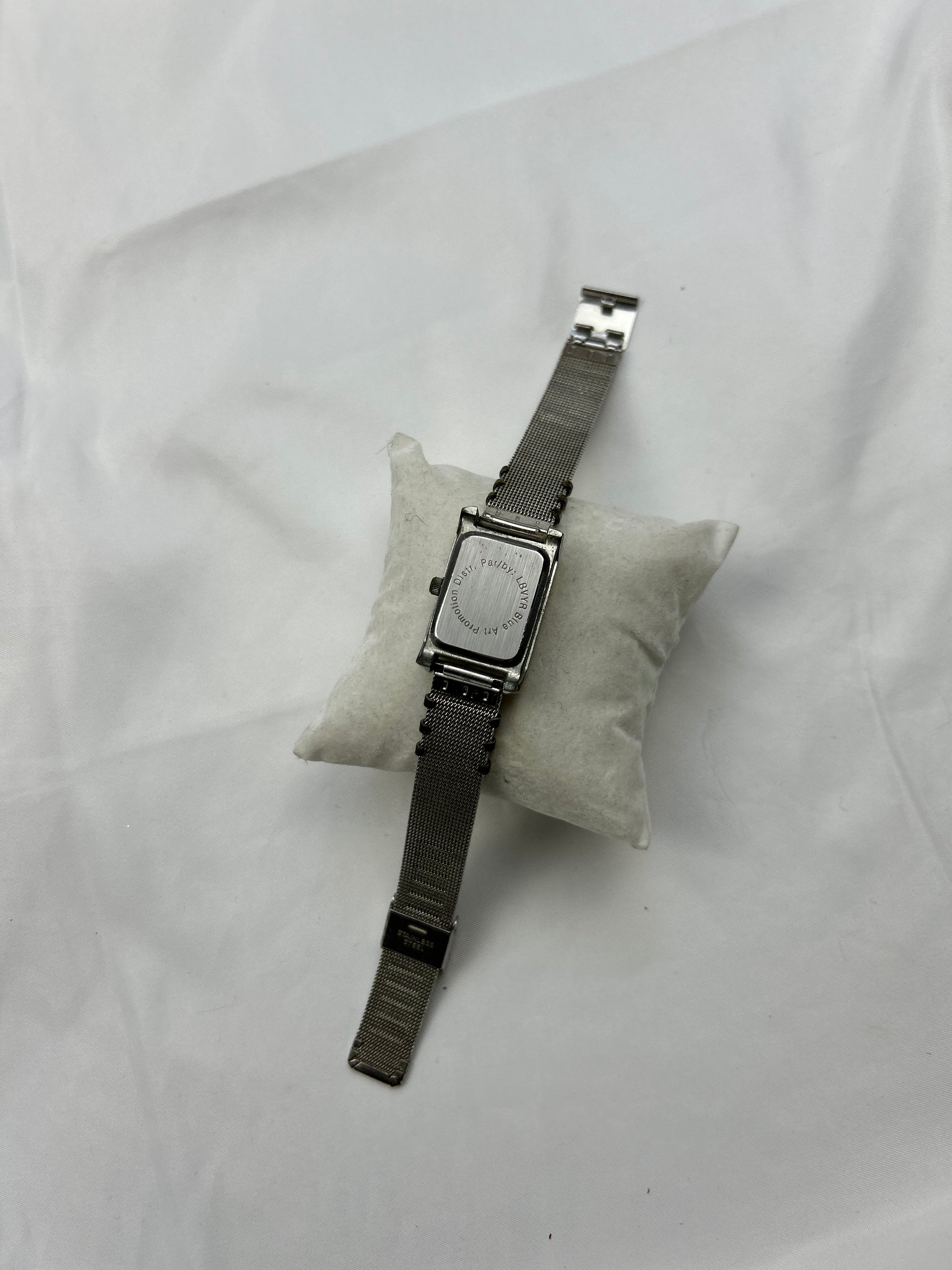 Vintage stainless steel silver jewelry watch