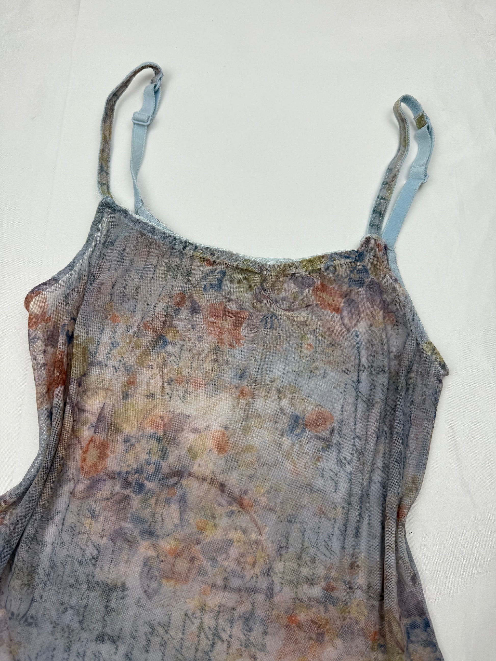 Multicolor mesh cami top (M)