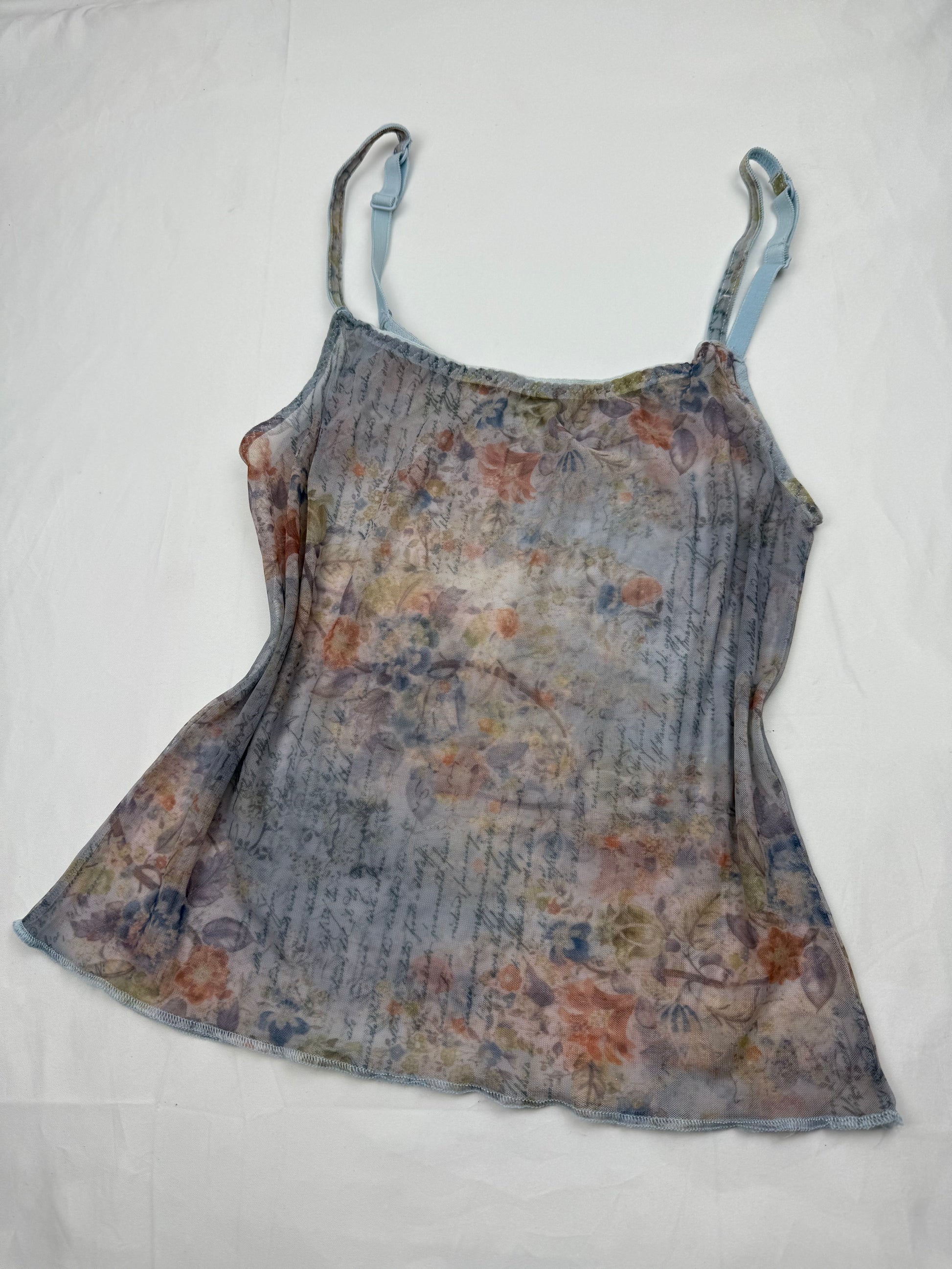 Multicolor mesh cami top (M)
