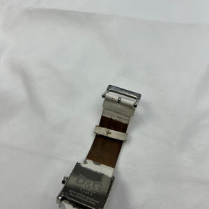 Vintage stainless steel silver & white jewelry watch