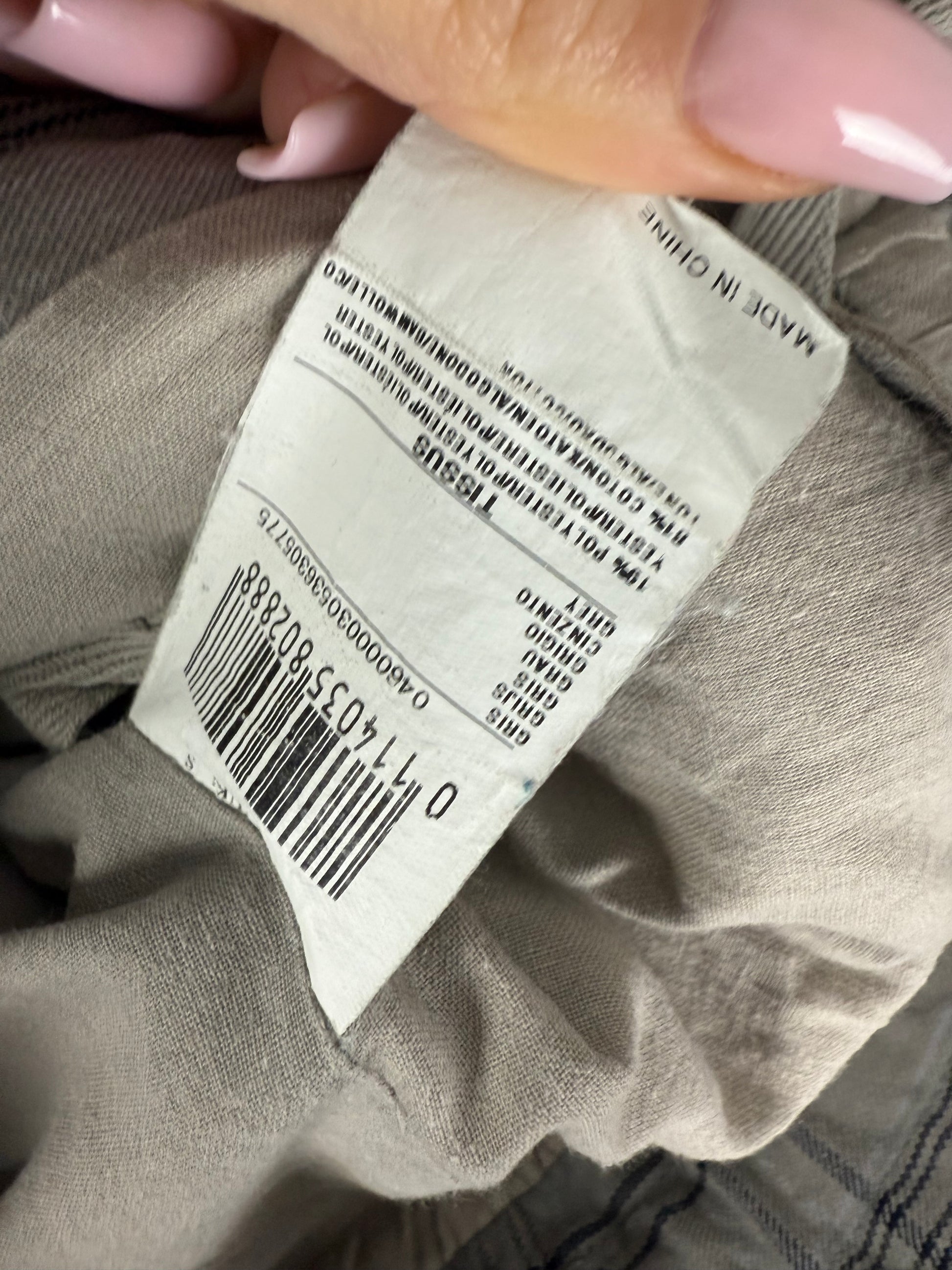 Brown check print tight fit biker jacket (S)