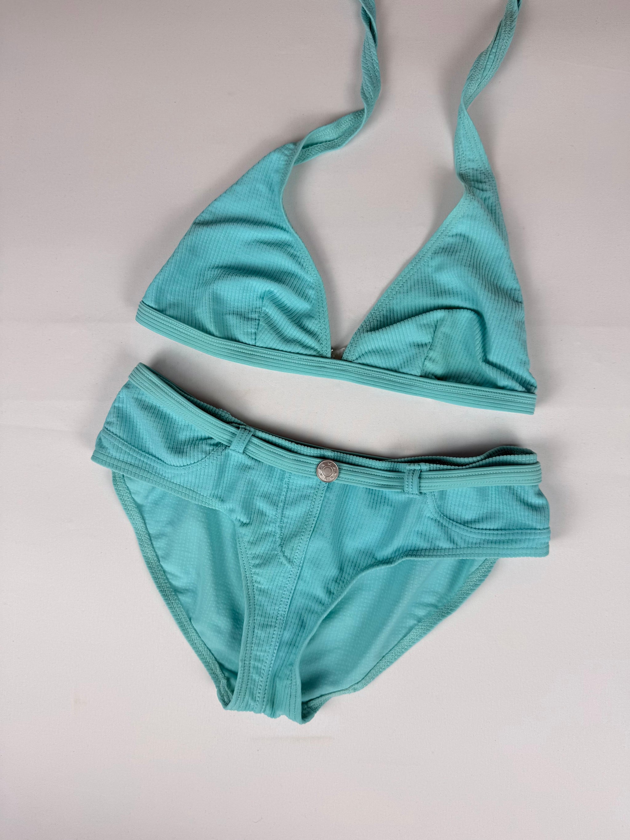 Baby blue low rise bikini set (S)