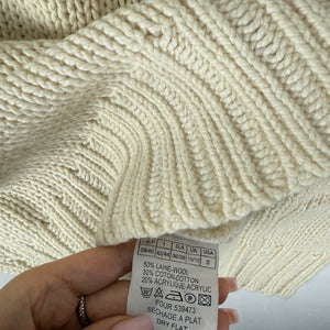 Cream wool & cotton turtleneck jumper (M/L)