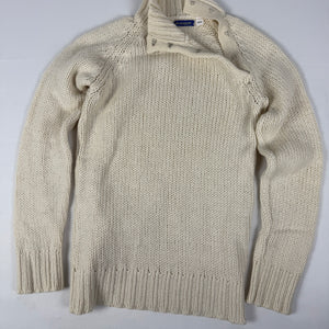 Cream wool & cotton turtleneck jumper (M/L)