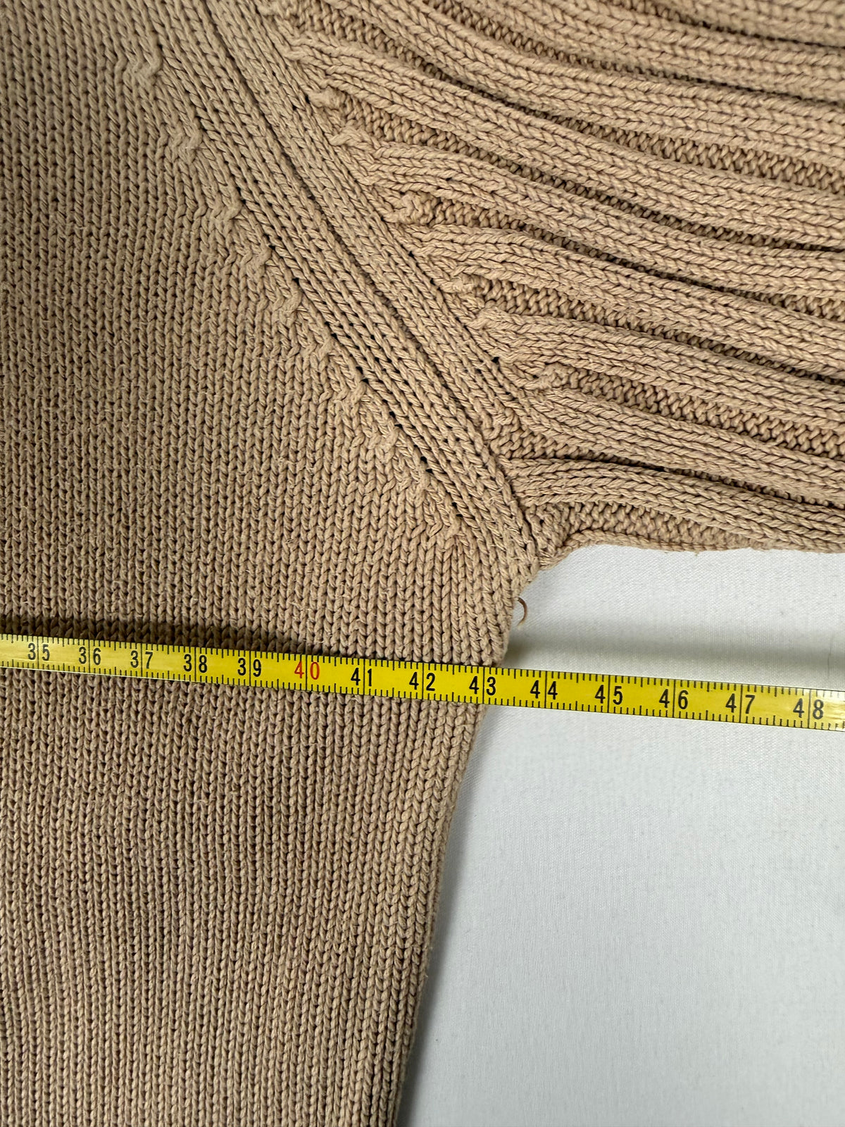 Beige knitted jumper (S)
