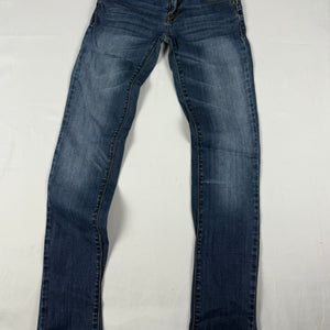 Blue denim low rise skinny pants (XS)