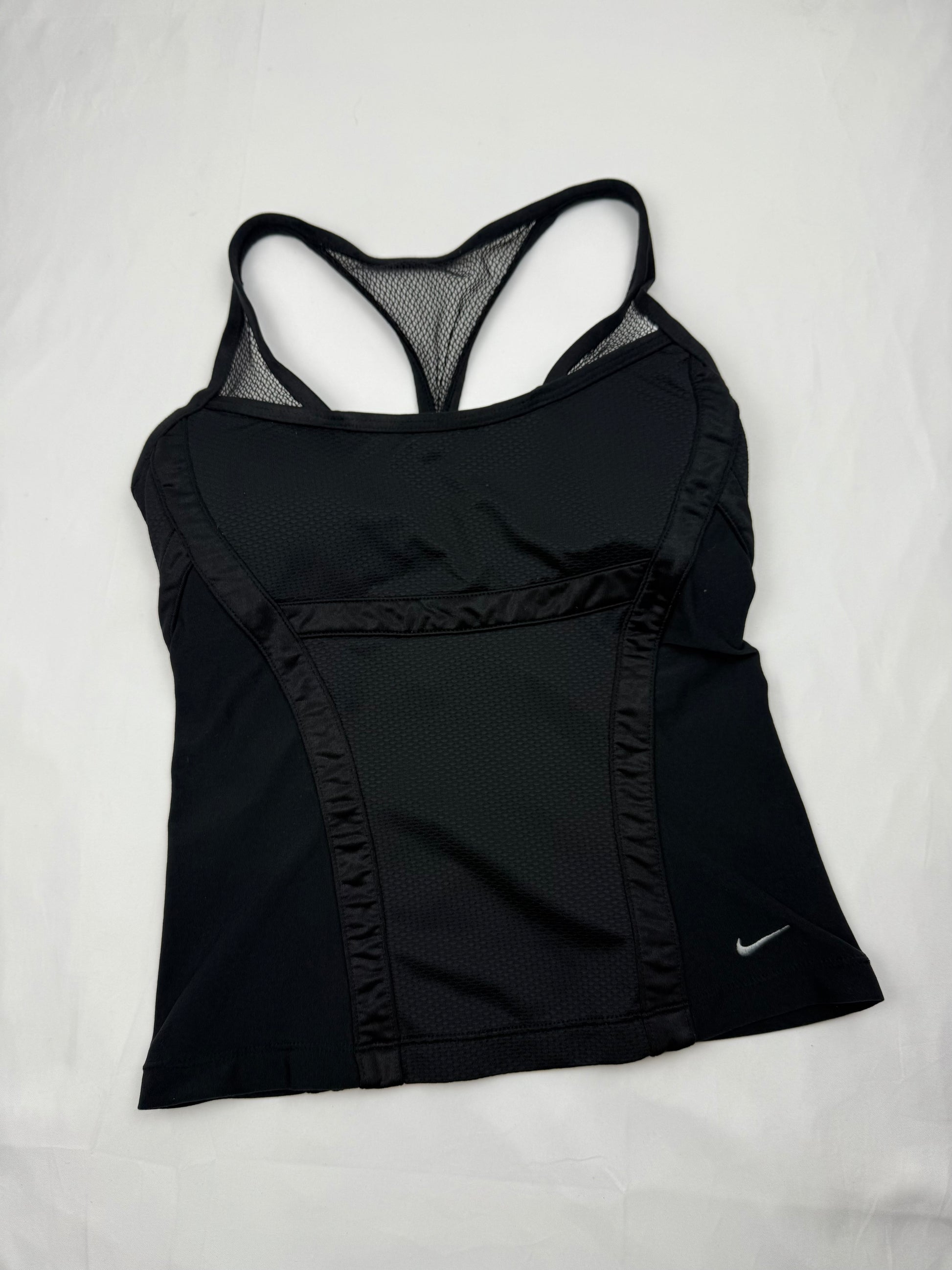 Black swoosh logo + inside bra top (XS/S)