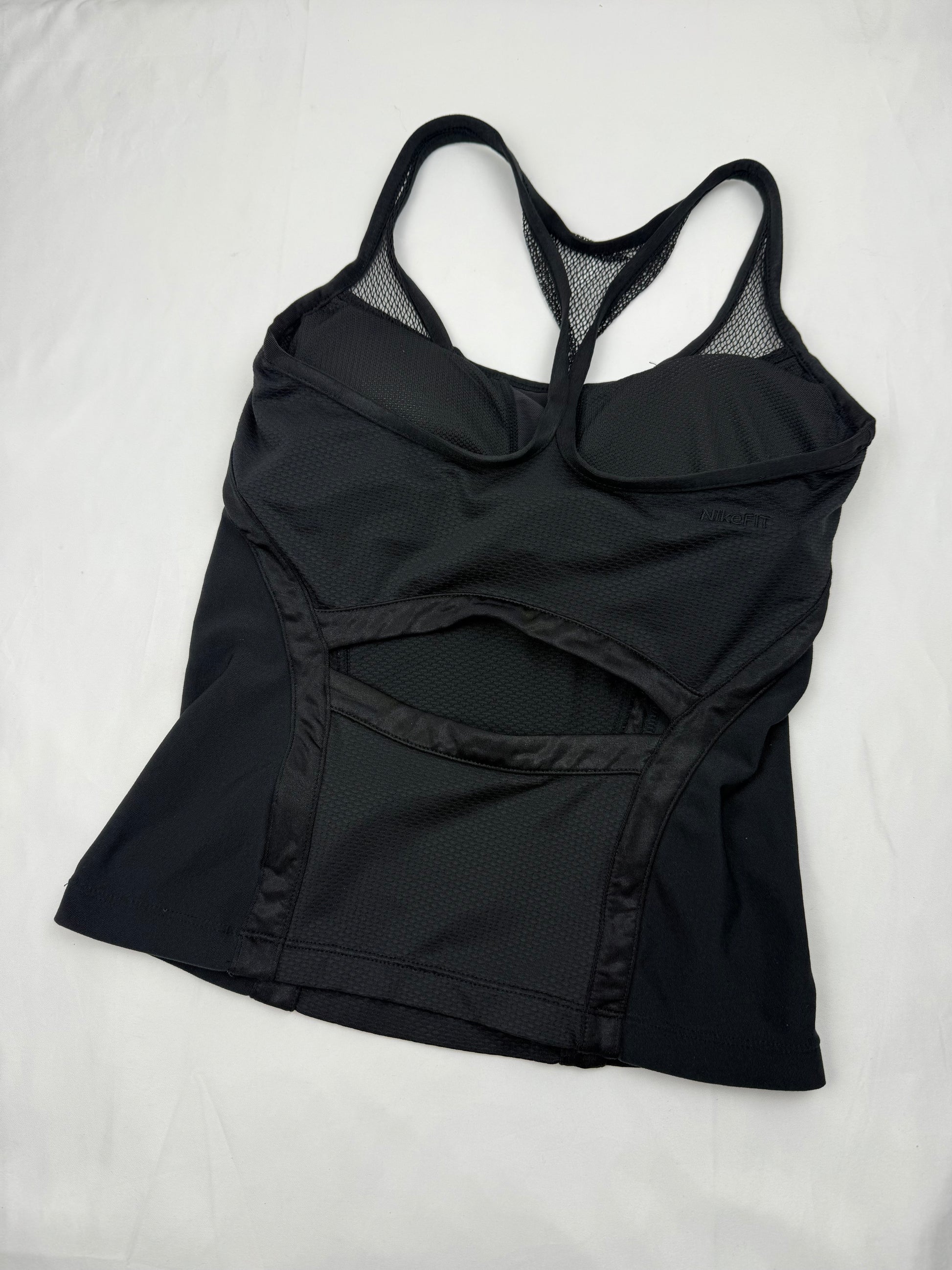 Black swoosh logo + inside bra top (XS/S)