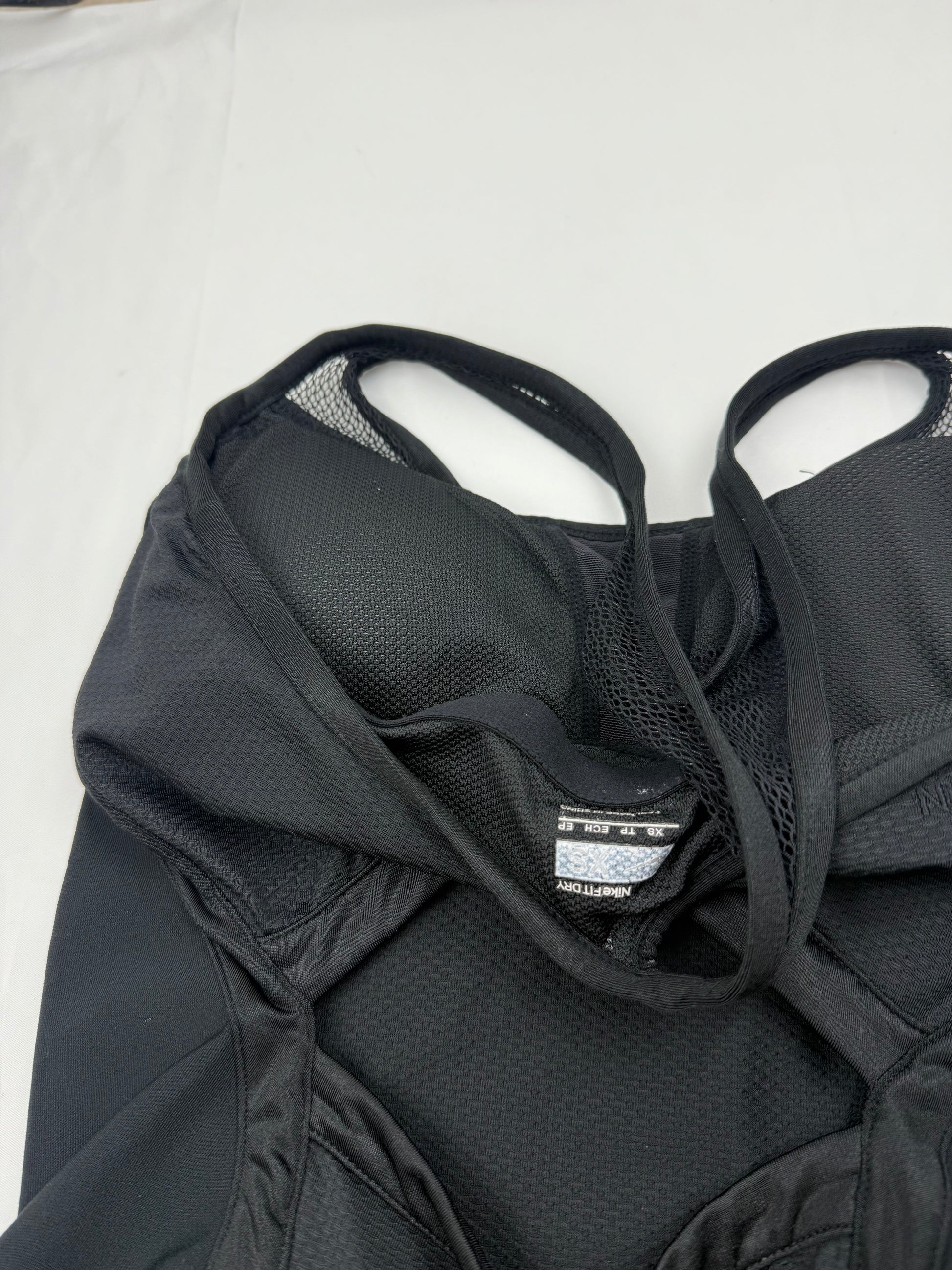 Black swoosh logo + inside bra top (XS/S)