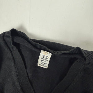 Black tight fit cotton cardigan jumper (XS)