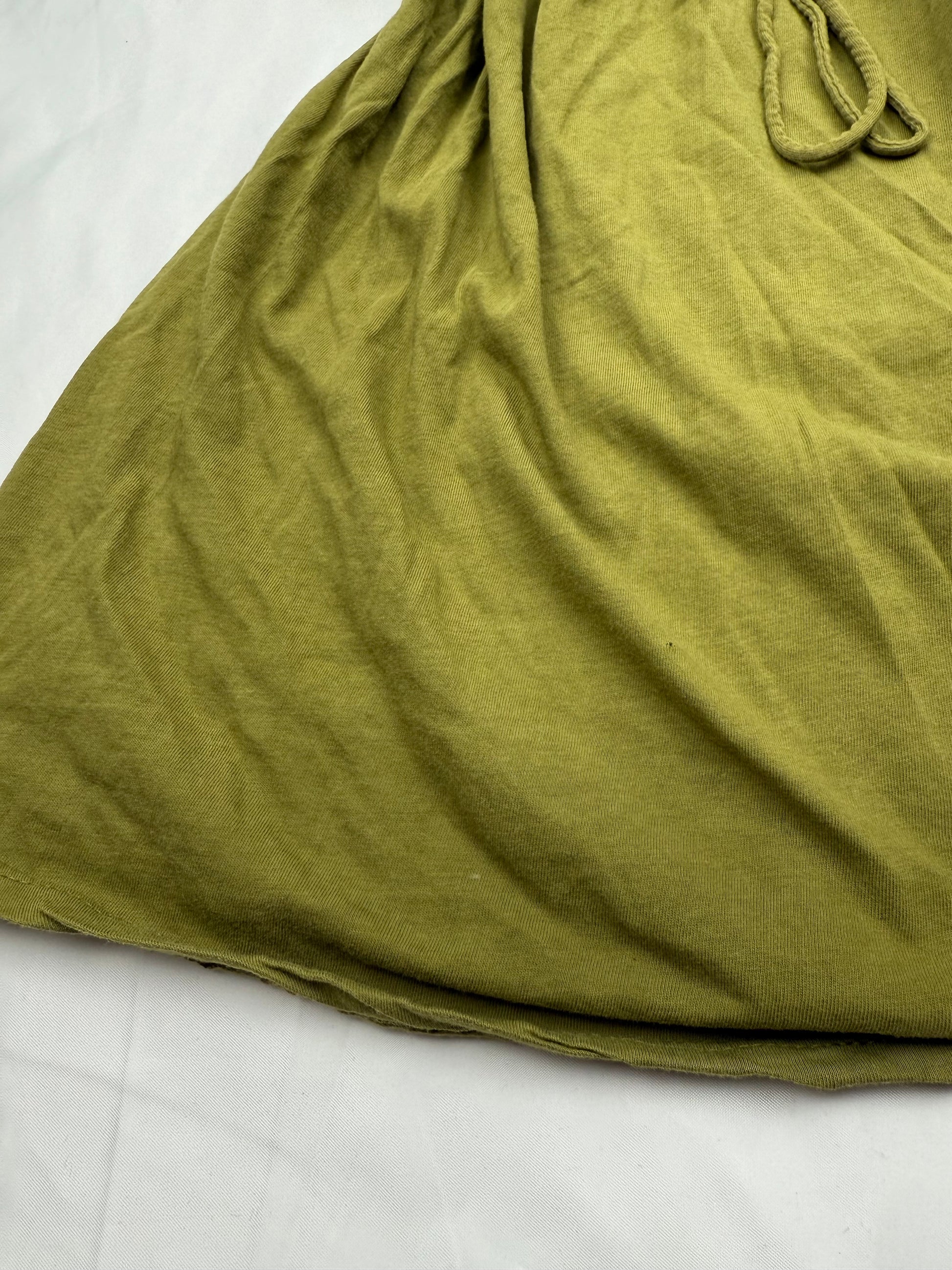 Khaki 100% cotton hooded tee (S/M)
