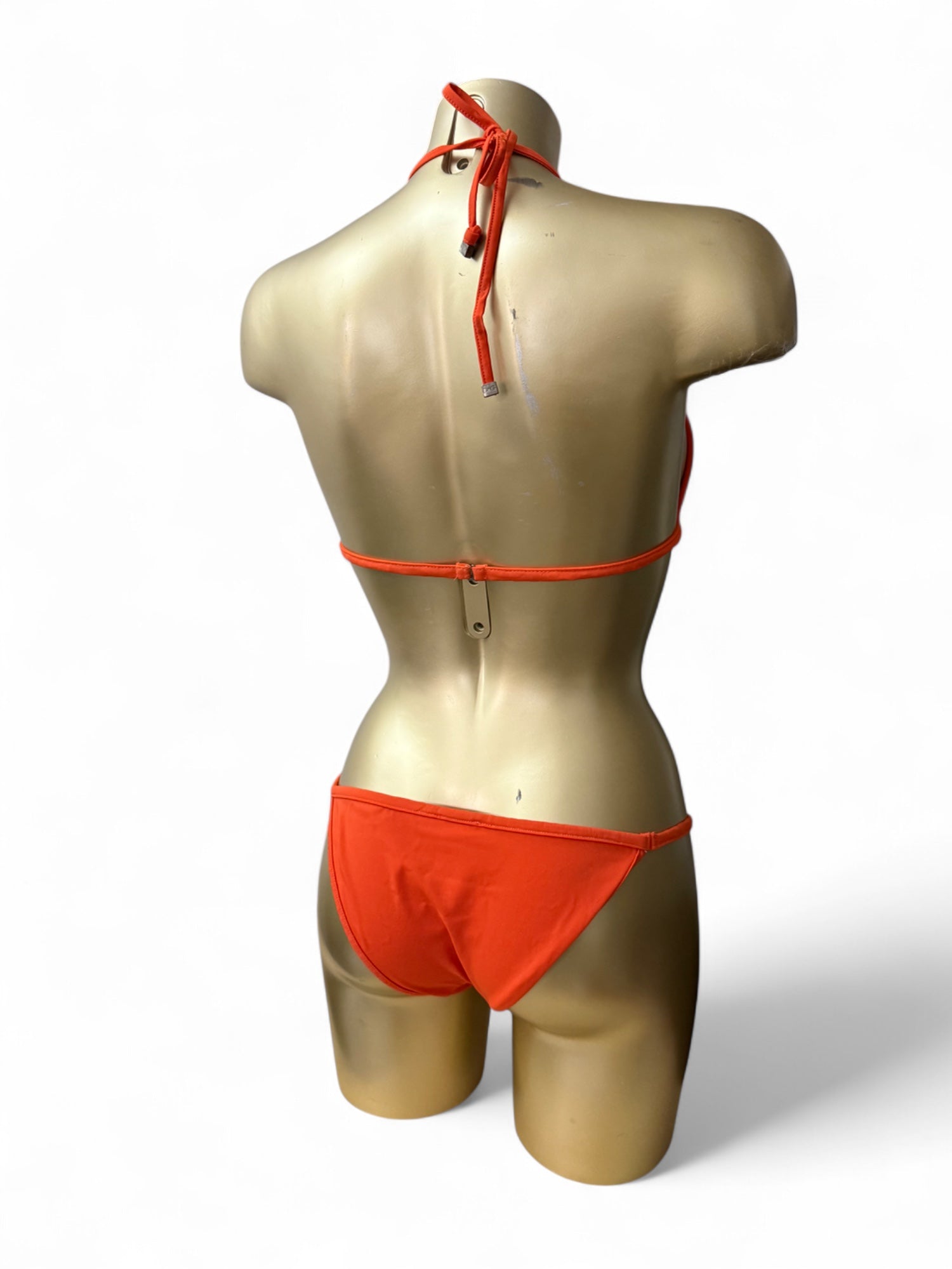 Orange low waisted bikini set (elastic damaged) (S)