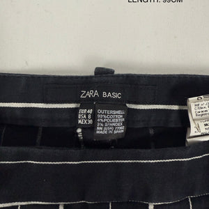 Black striped low rise office flared pants (S/M)