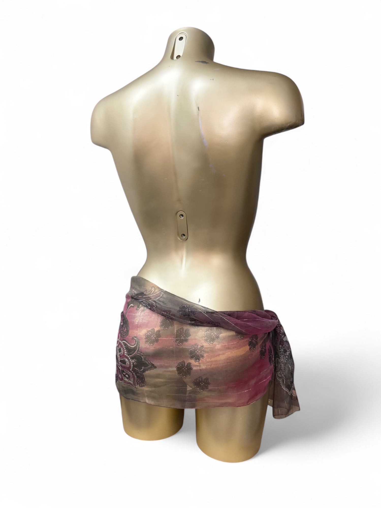 Pink mesh multiway pareo tie up mini skirt / top