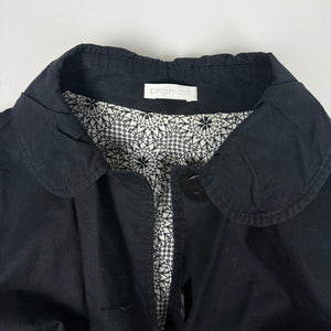 Black cotton trench jacket (M)