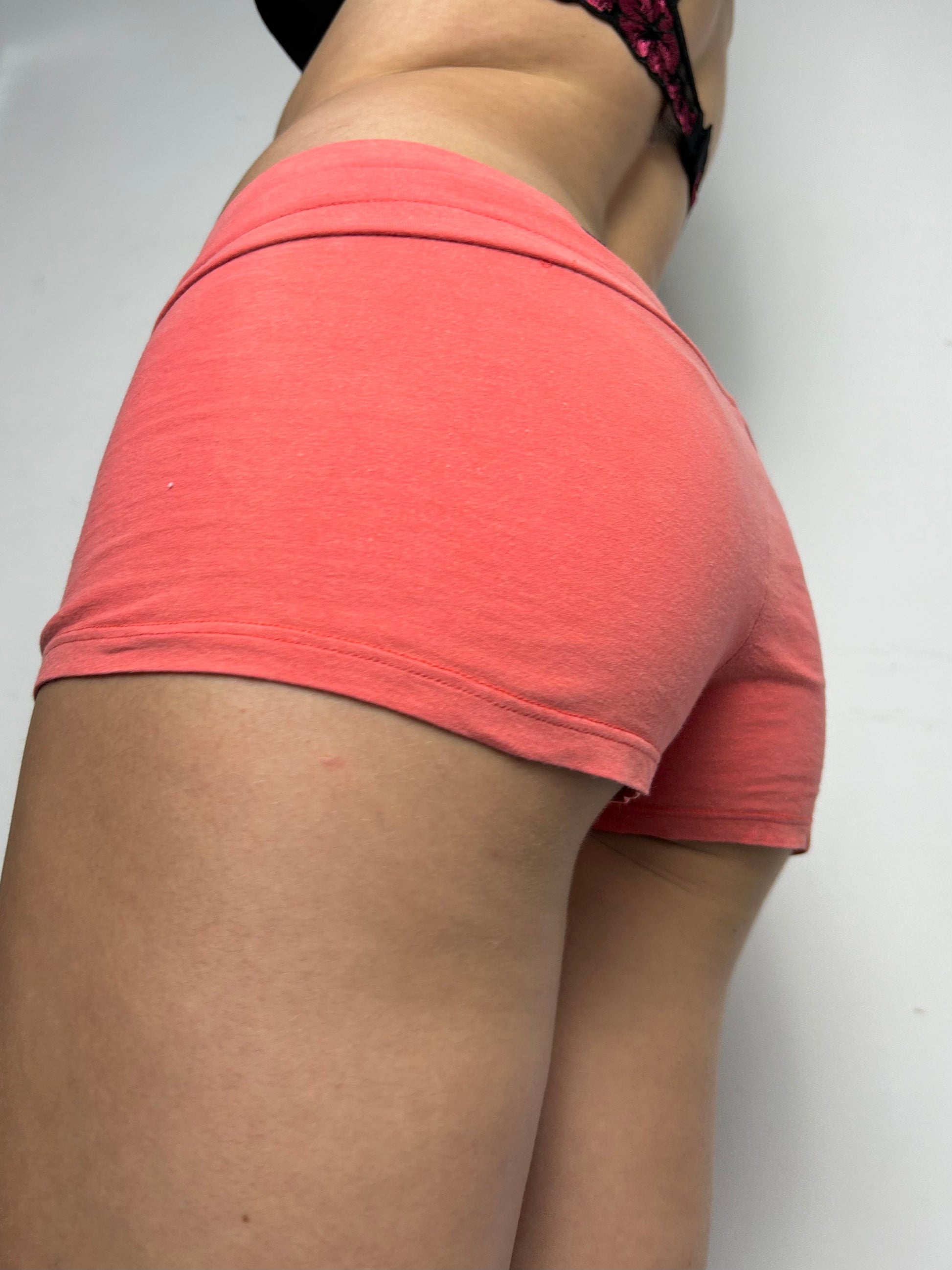 Orange cotton low rise mini short (S)