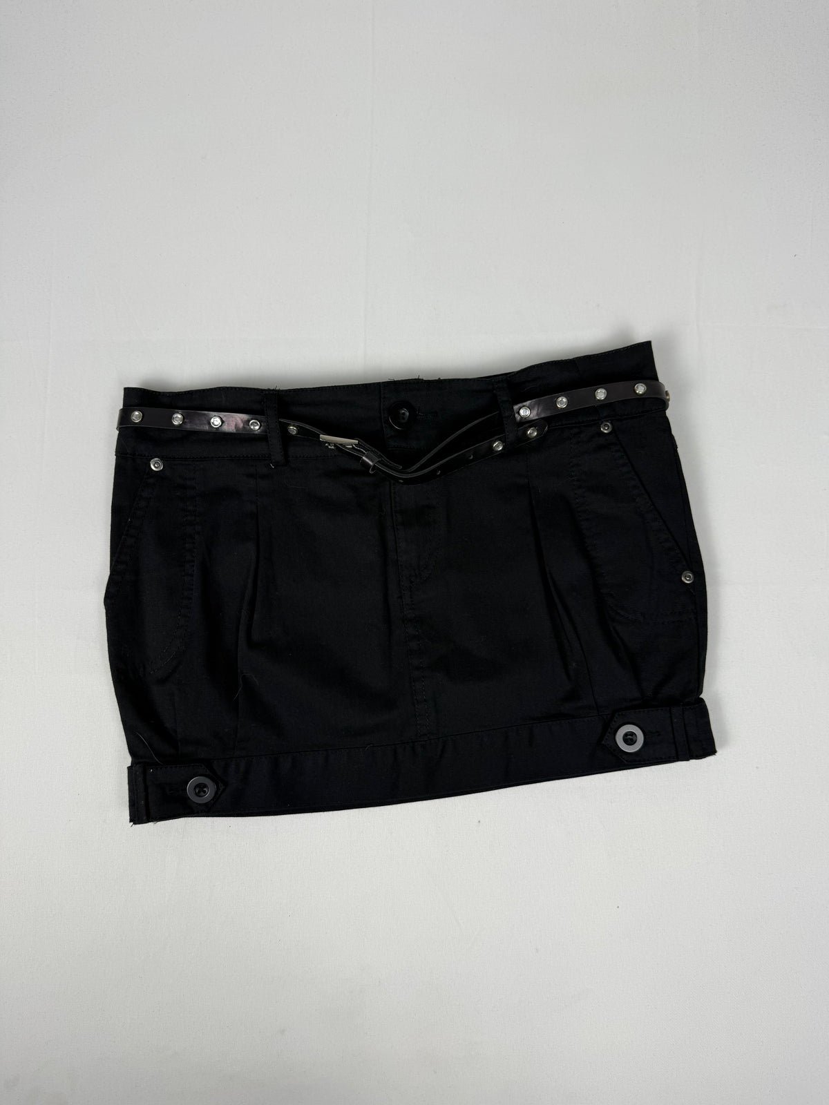 Jupe-short courte taille basse graphique orange (XS)