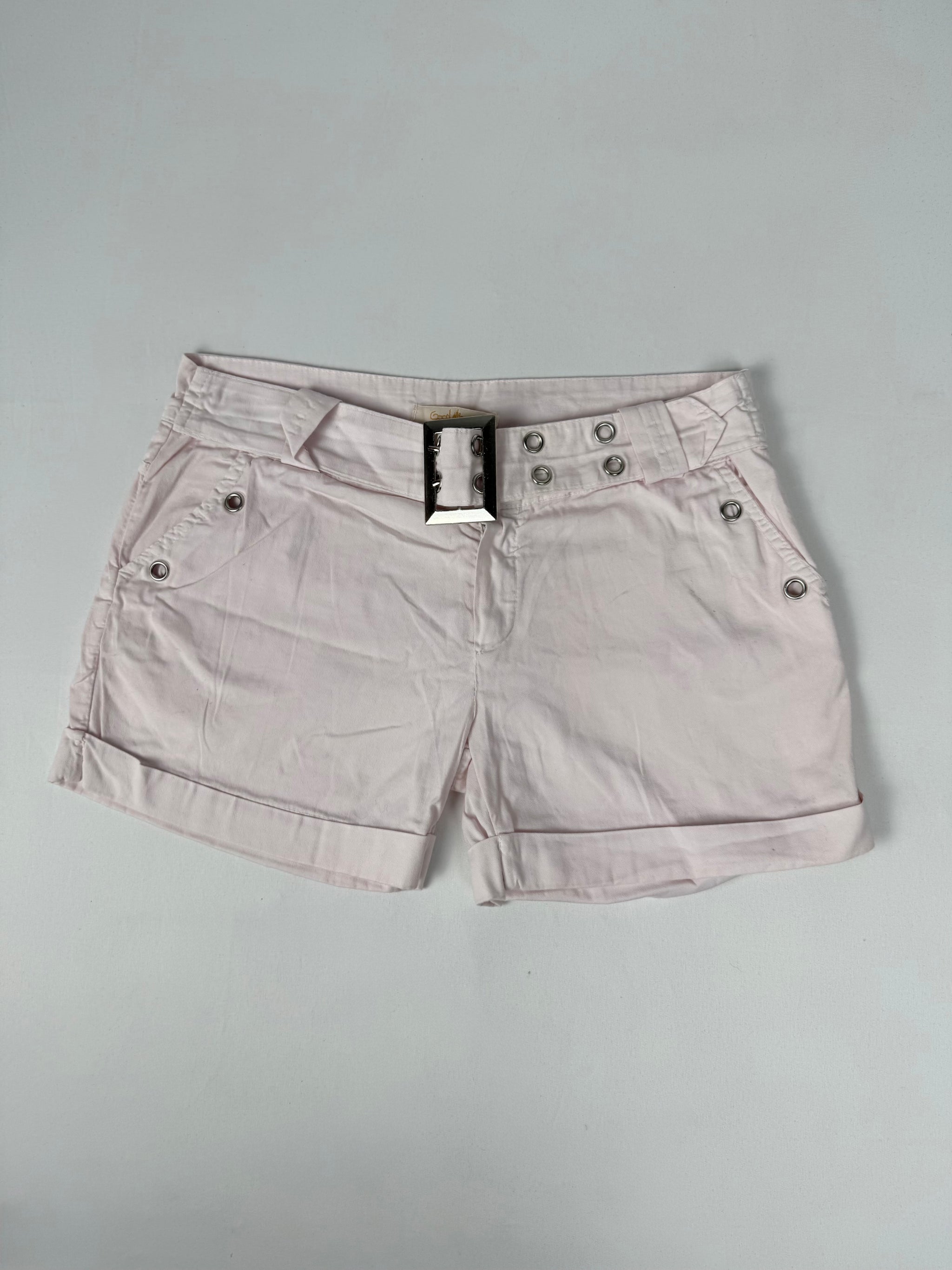 Baby pink cotton low rise mini short (M)