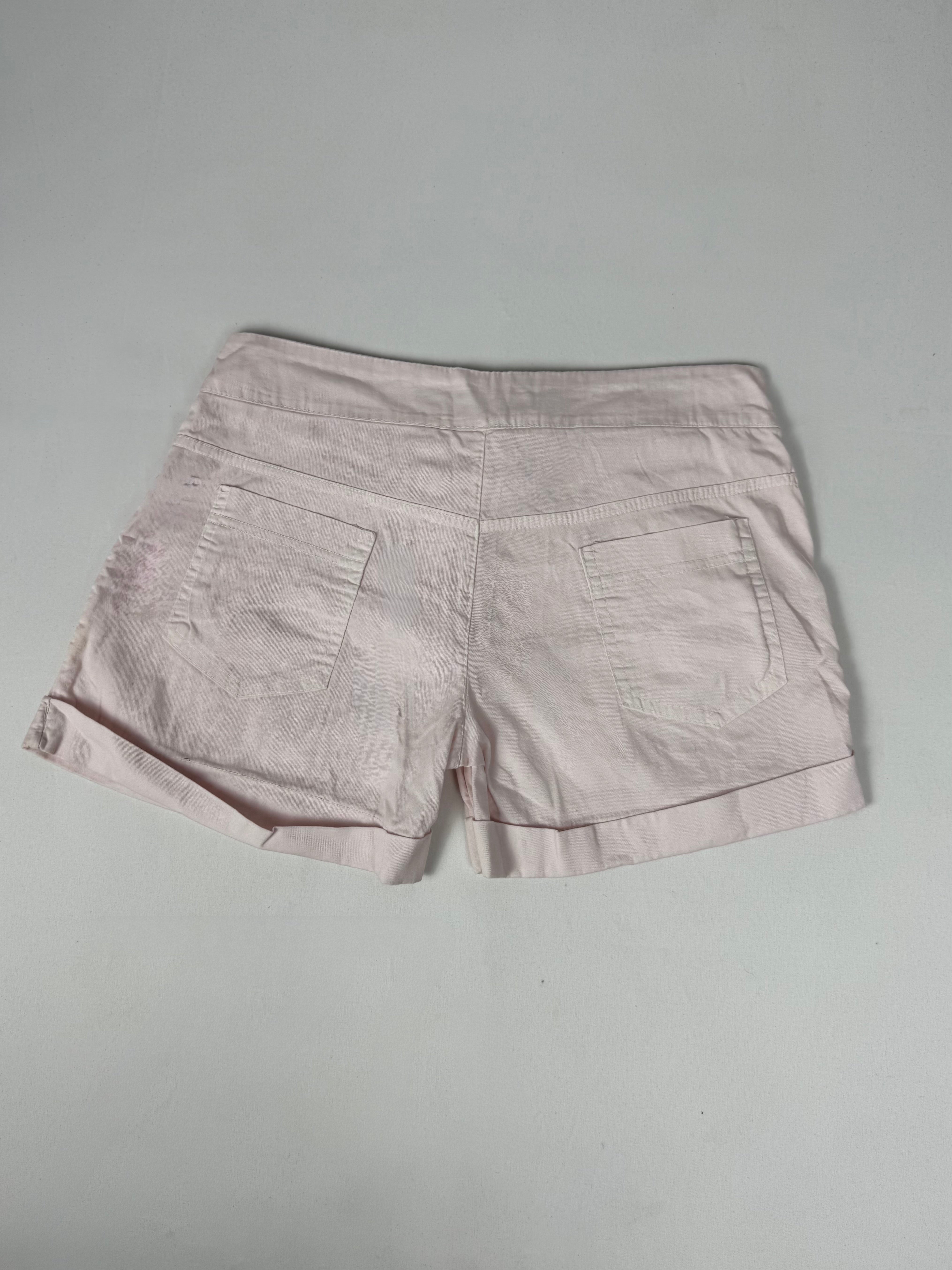 Baby pink cotton low rise mini short (M)