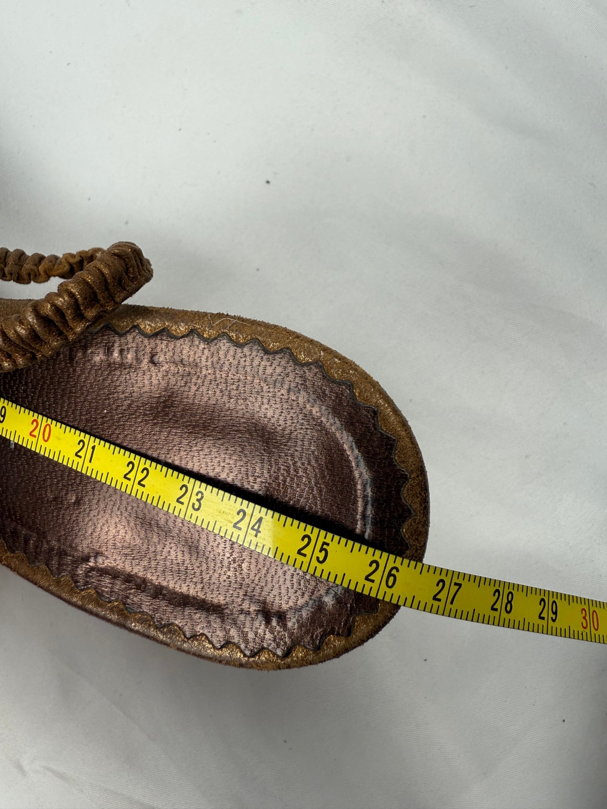 Brown real leather kitten heels (37.5)
