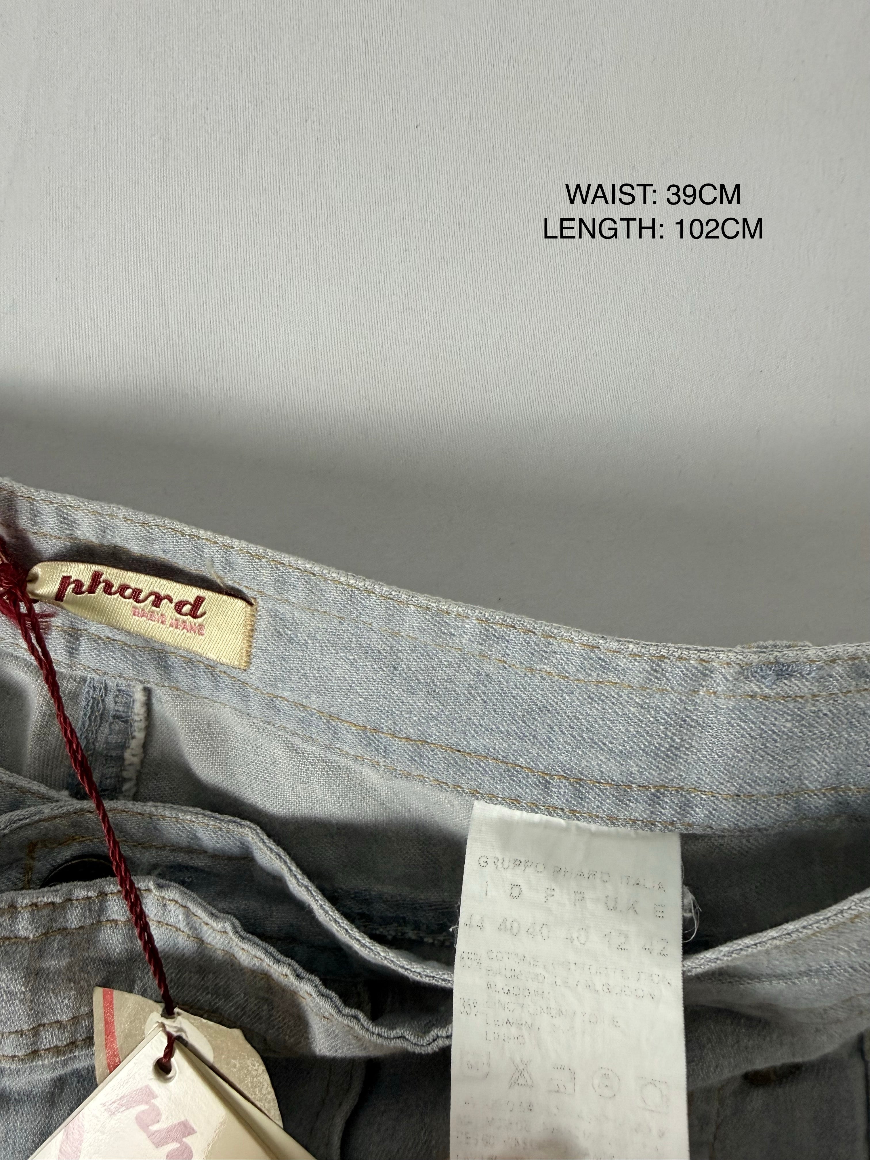 Grey denim low rise flare pants (M/L)