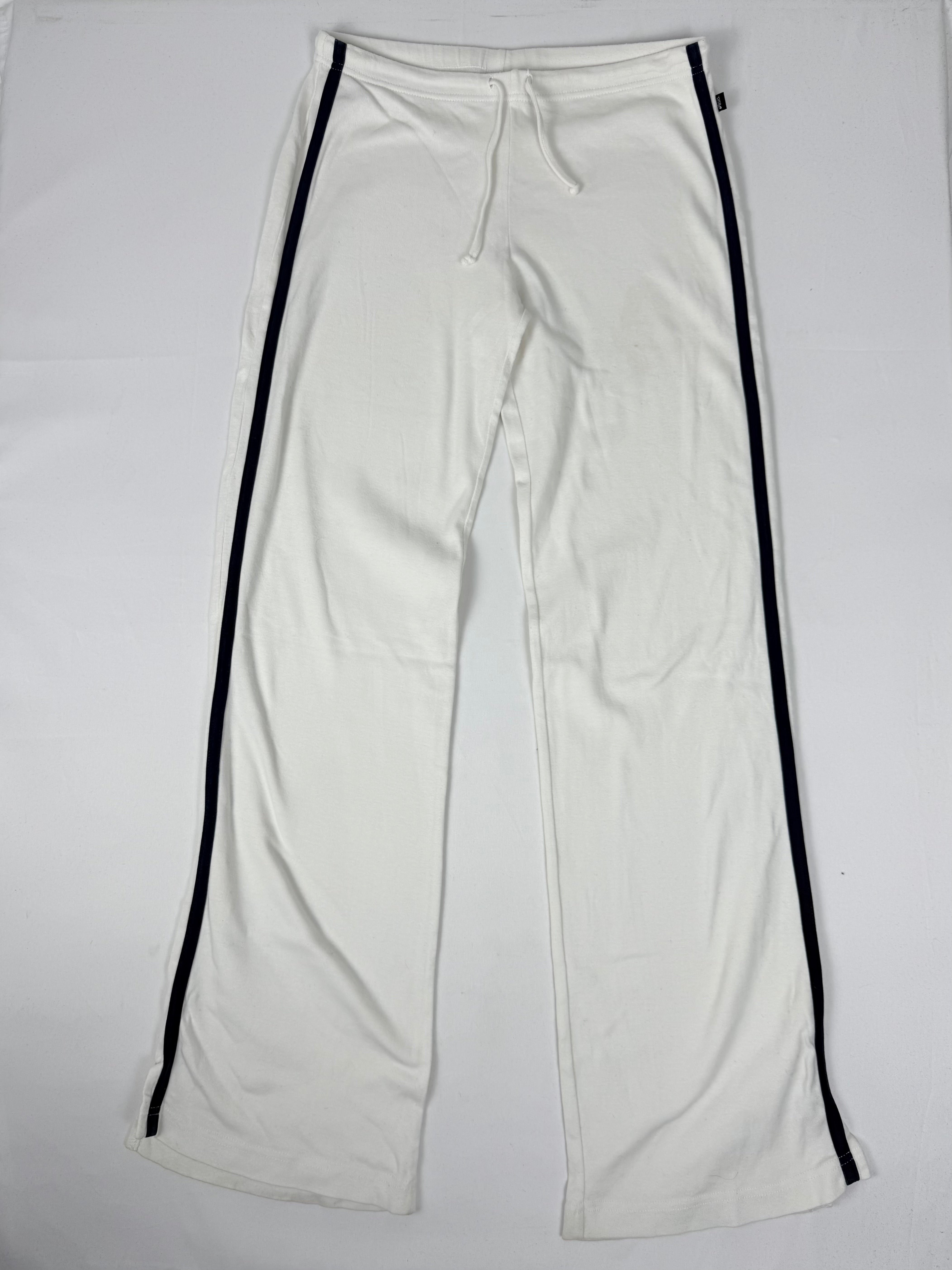White activewear low rise joggers pants (M)