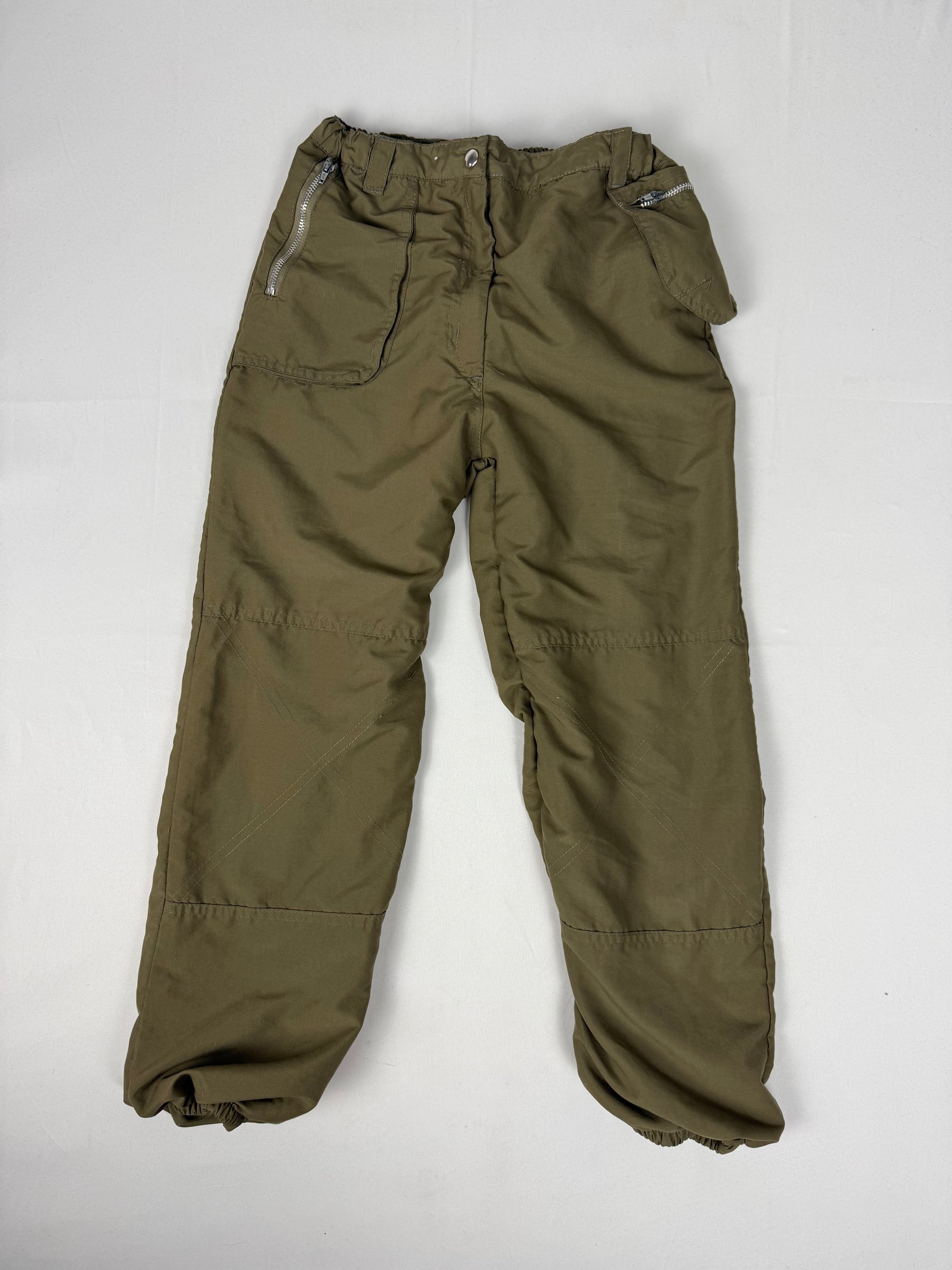 Khaki low waist cargo capri pants (XXS/XS)
