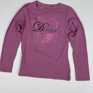 Pink logo cotton long sleeves top (S/M)