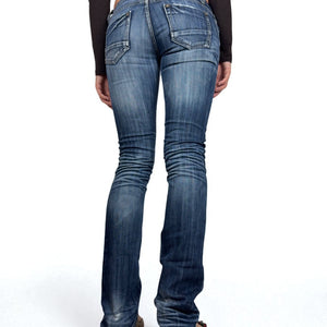 Navy denim low rise skinny pants (XS)