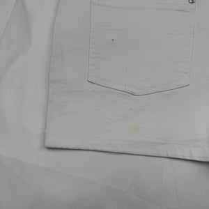 White denim mid rise mini short (M)