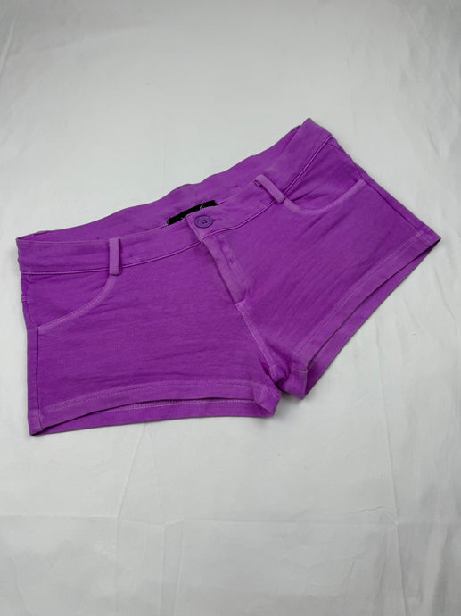 Purple low rise cotton mini short (S/M)