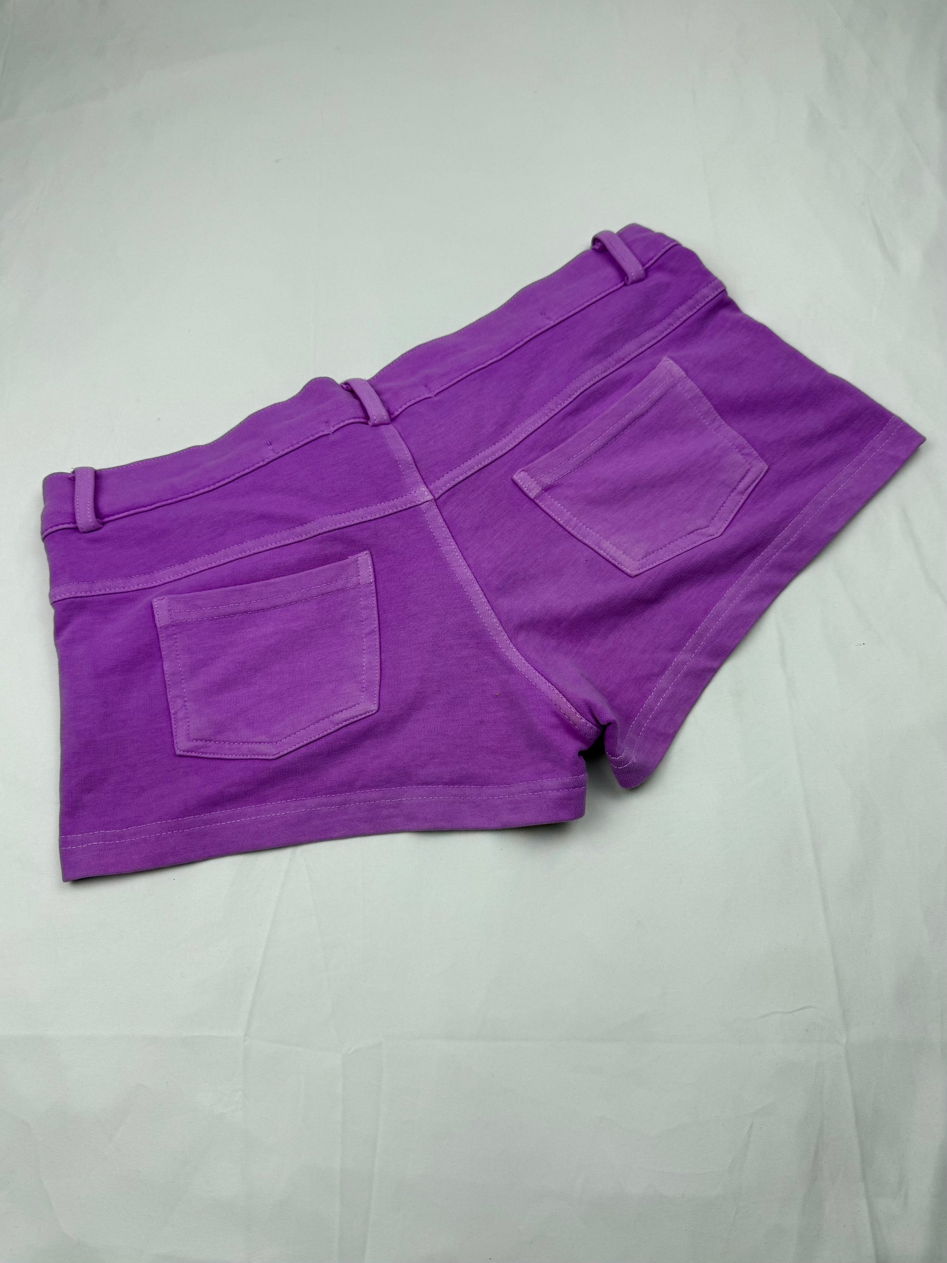 Purple low rise cotton mini short (S/M)