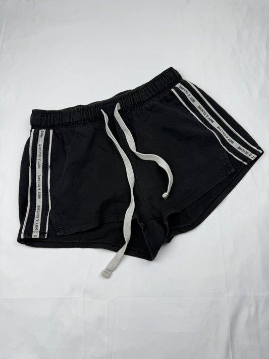 Black 100% cotton low rise mini short (S)