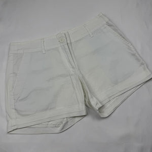 White 100% cotton low rise mini short (S)