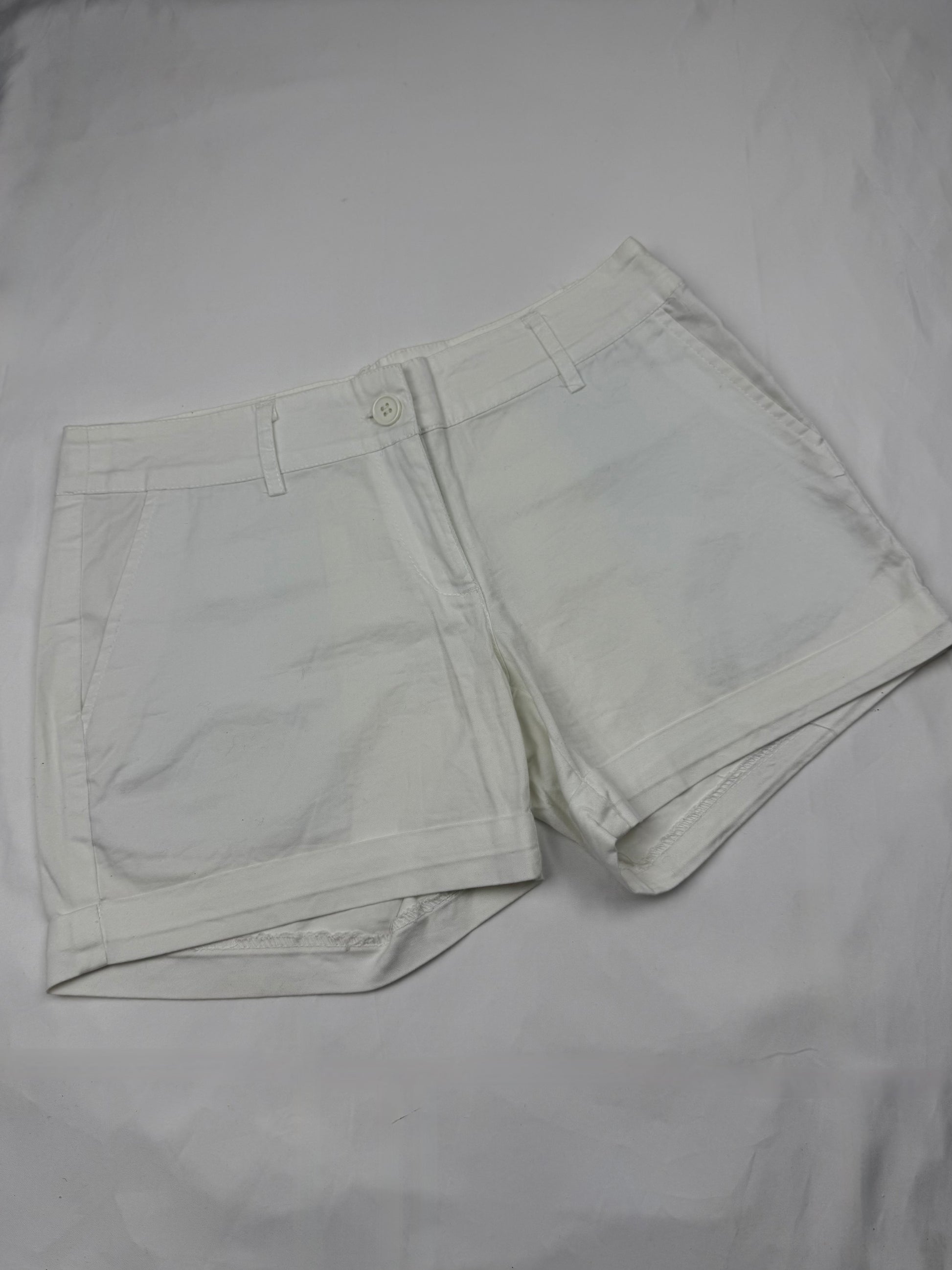 White 100% cotton low rise mini short (S)